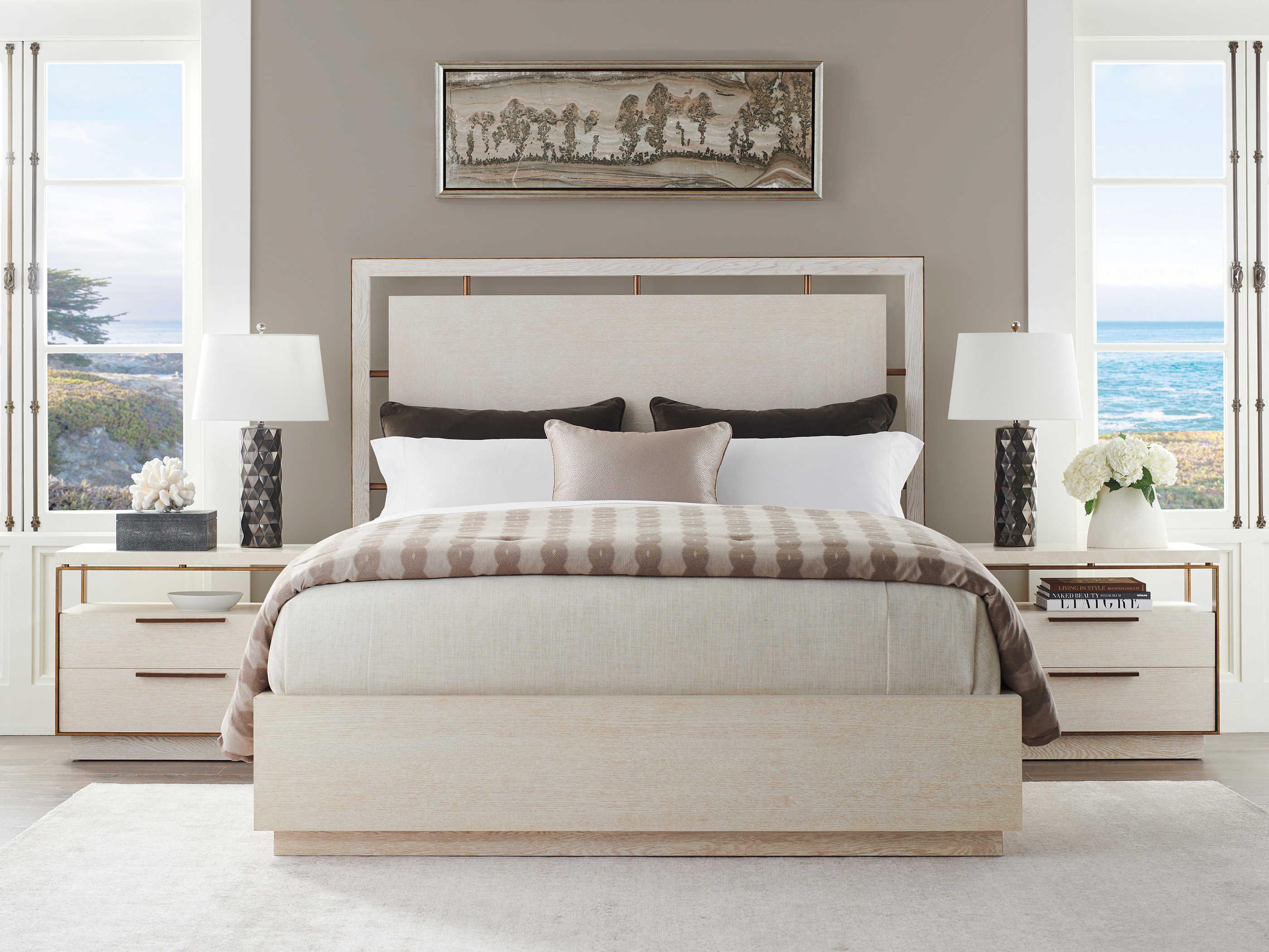 Barclay Butera Carmel Post Ranch White Wood Queen Panel Bed