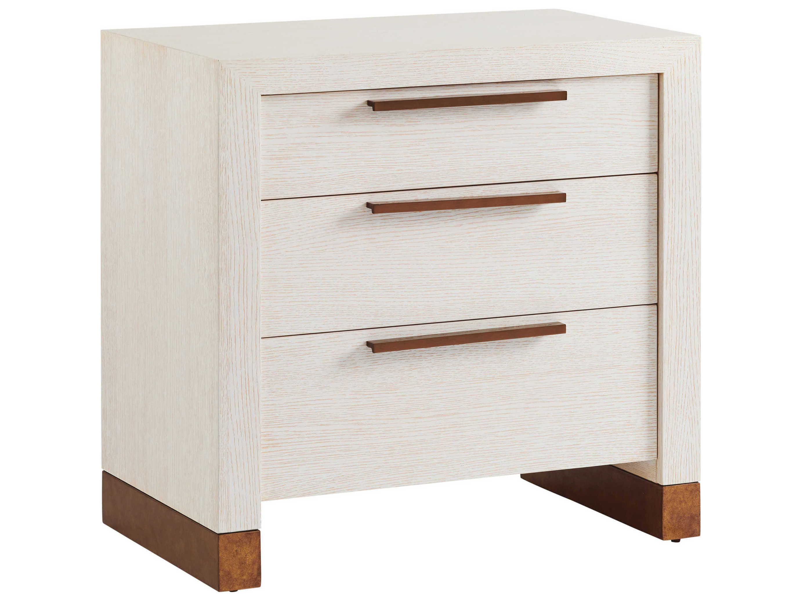 Barclay Butera Carmel Mc Way 3-Drawers White Nightstand