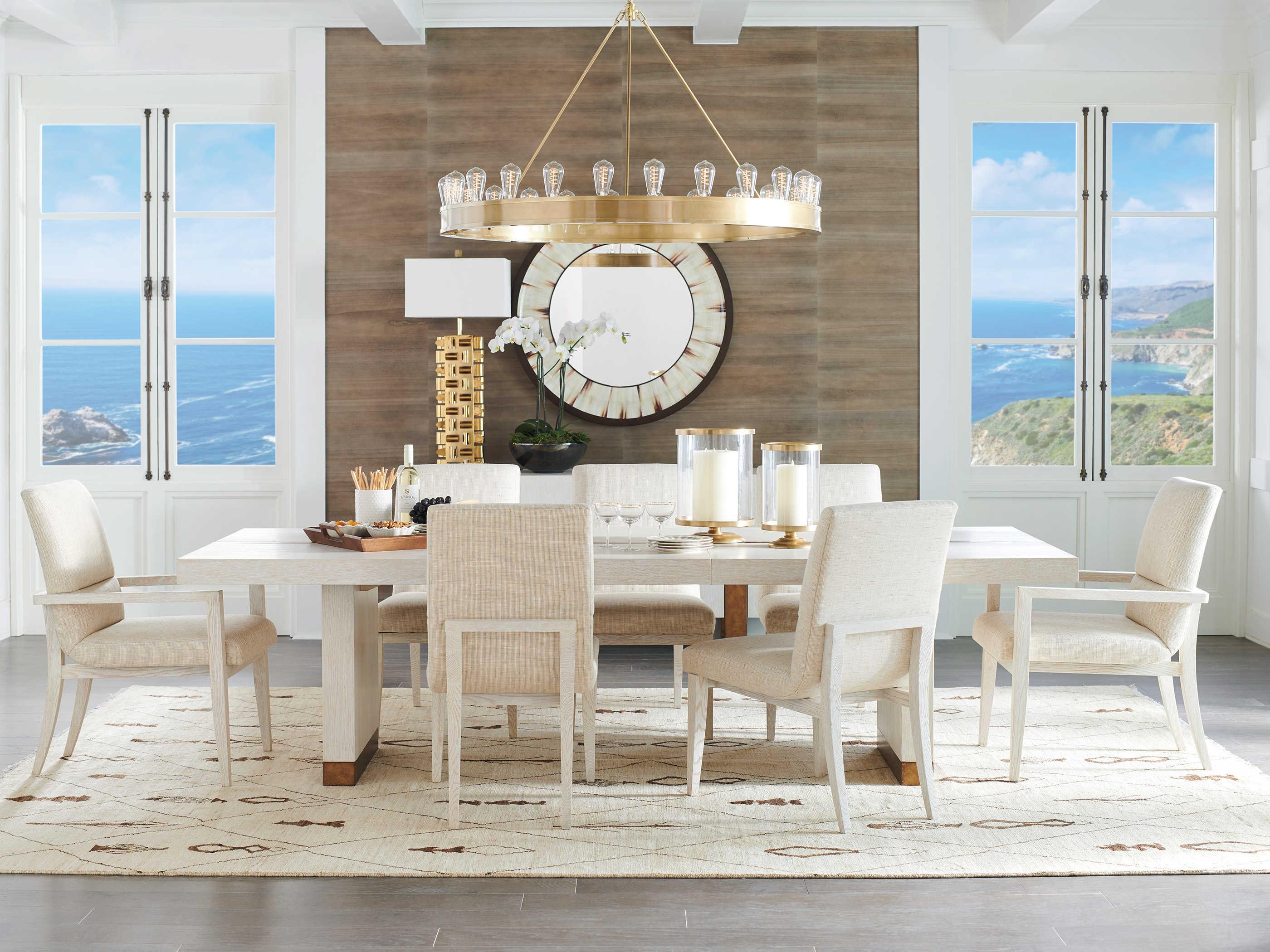 Barclay Butera Carmel Palmero Beige Upholstered Arm Dining Chair