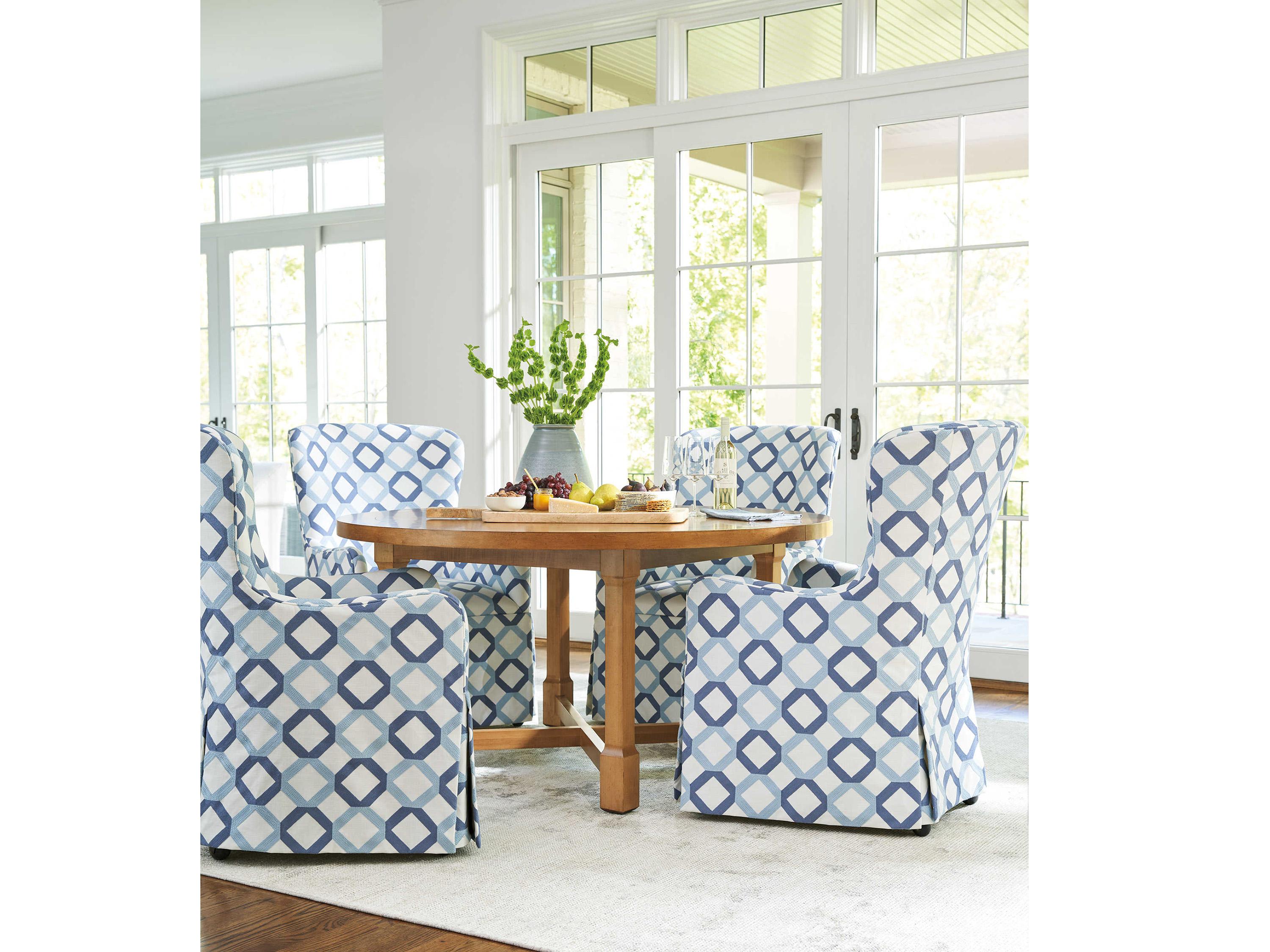 Barclay Butera Laguna Capistrano Extendable Oval Wood Table Rock Dining