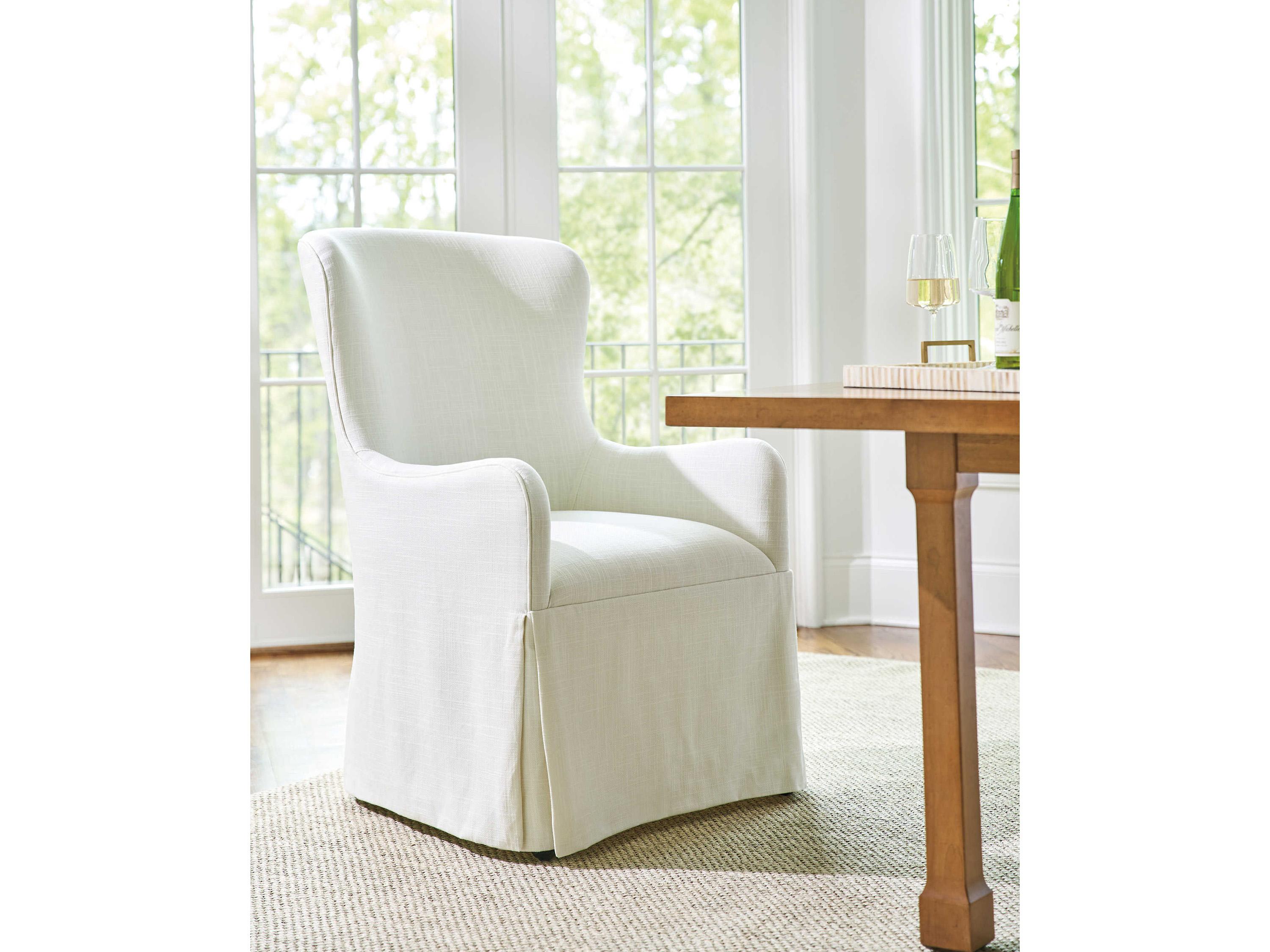 Barclay Butera Laguna Aliso White Upholstered Arm Dining Chair