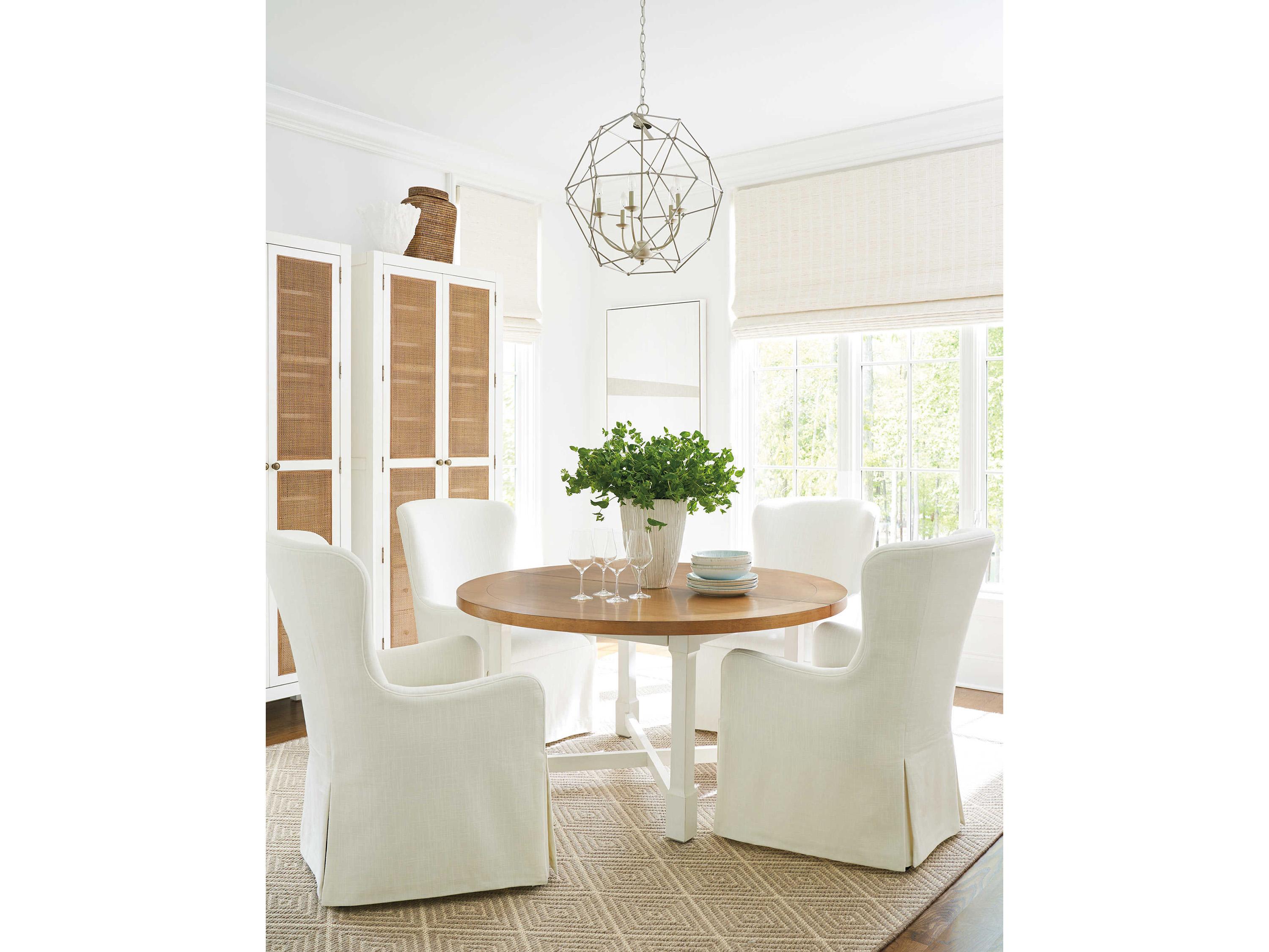 Barclay Butera Laguna Aliso White Upholstered Arm Dining Chair