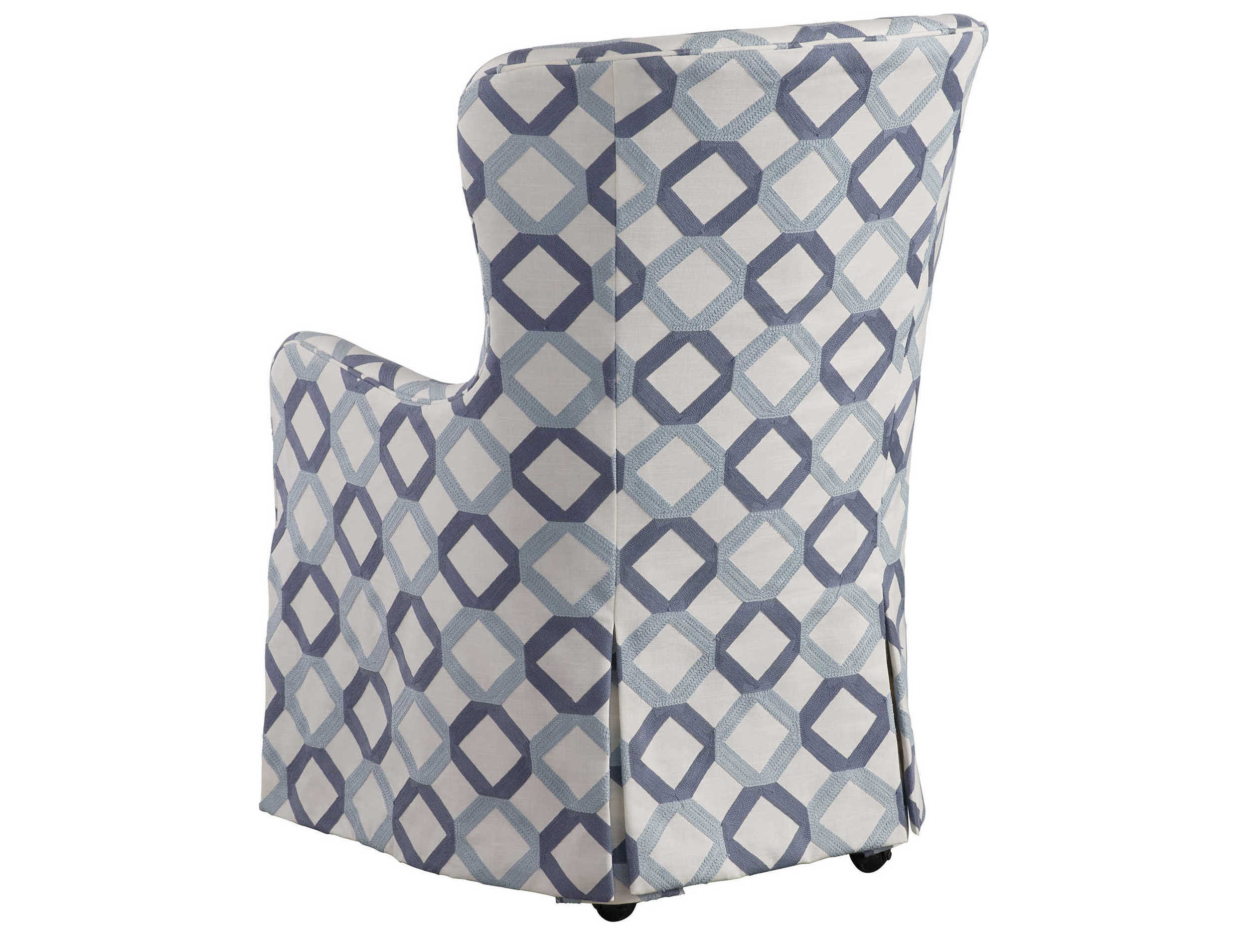 Barclay Butera Laguna Aliso Blue Upholstered Arm Dining Chair