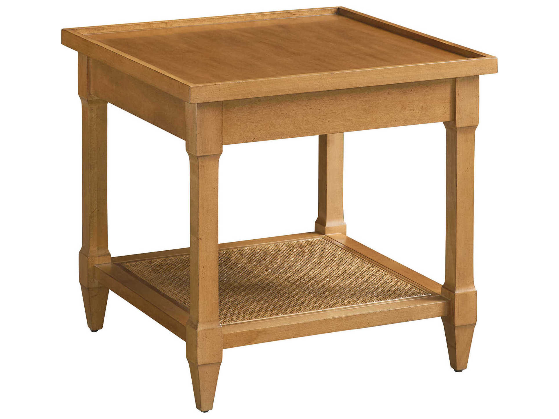 Barclay Butera Laguna Temple Square Wood Table Rock End