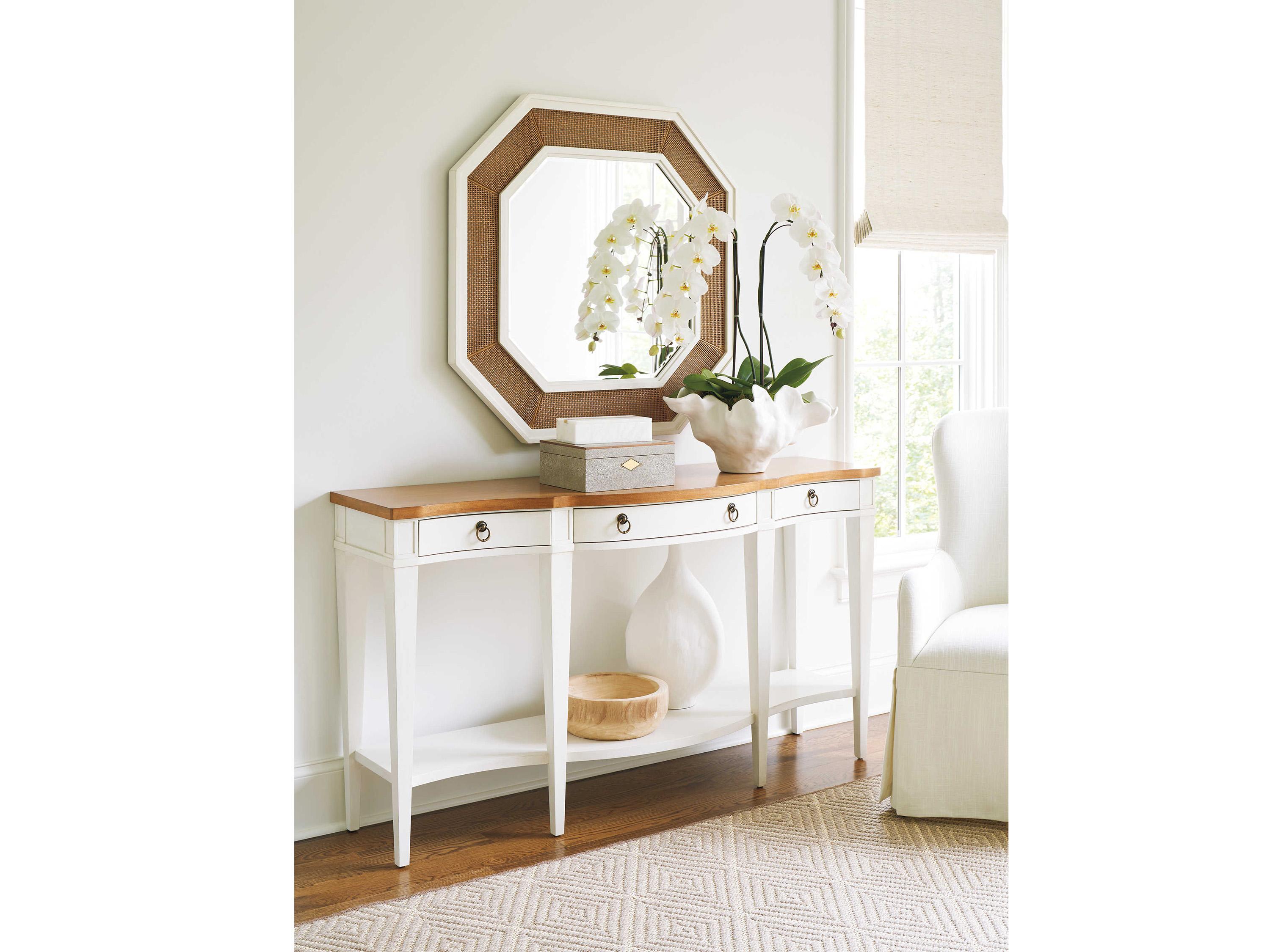 Barclay Butera Laguna Headlands 62" Table Rock Tides Linen Sideboard