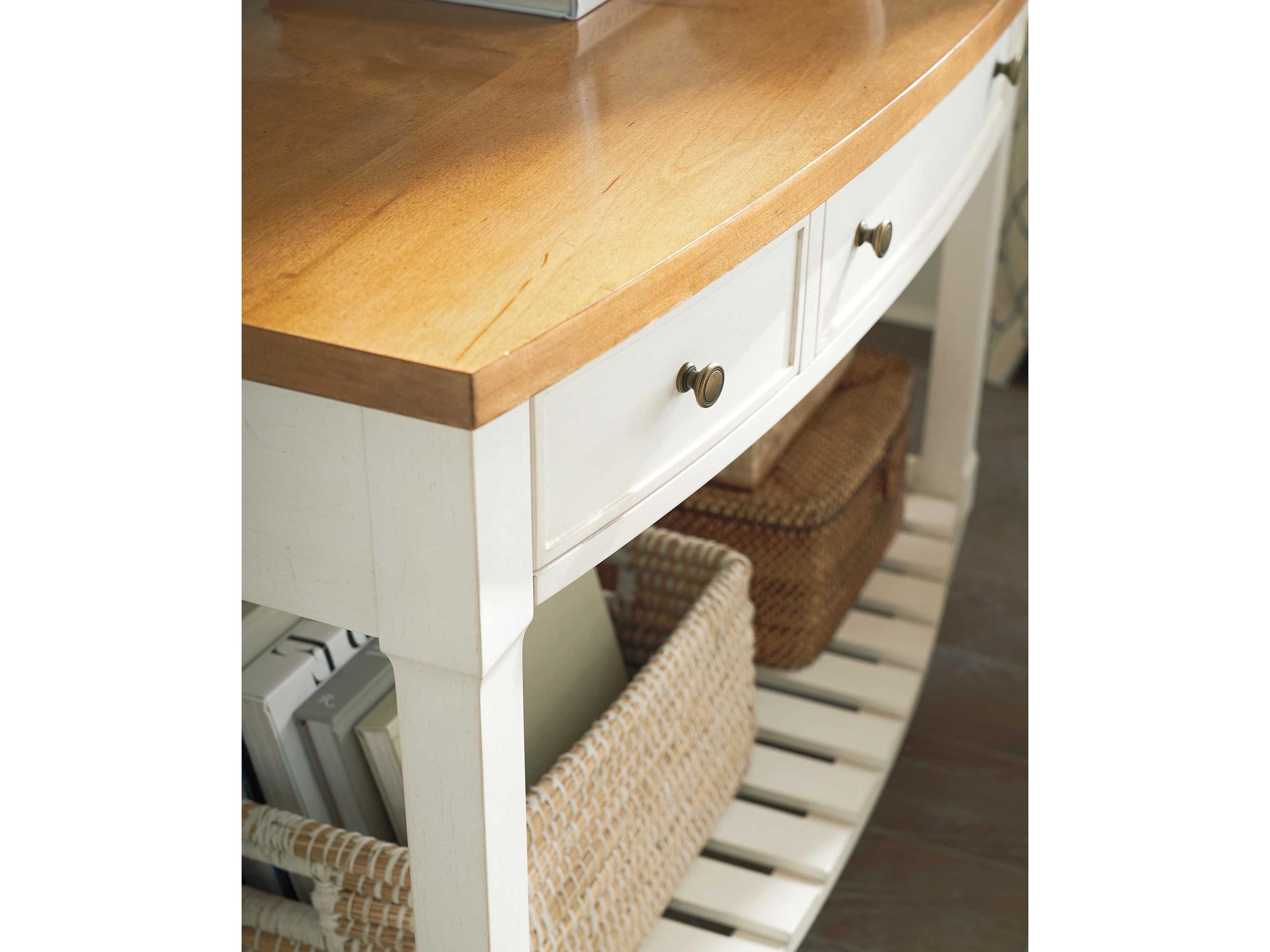 Barclay Butera Laguna Temple Wood Table Rock Tides Linen Console