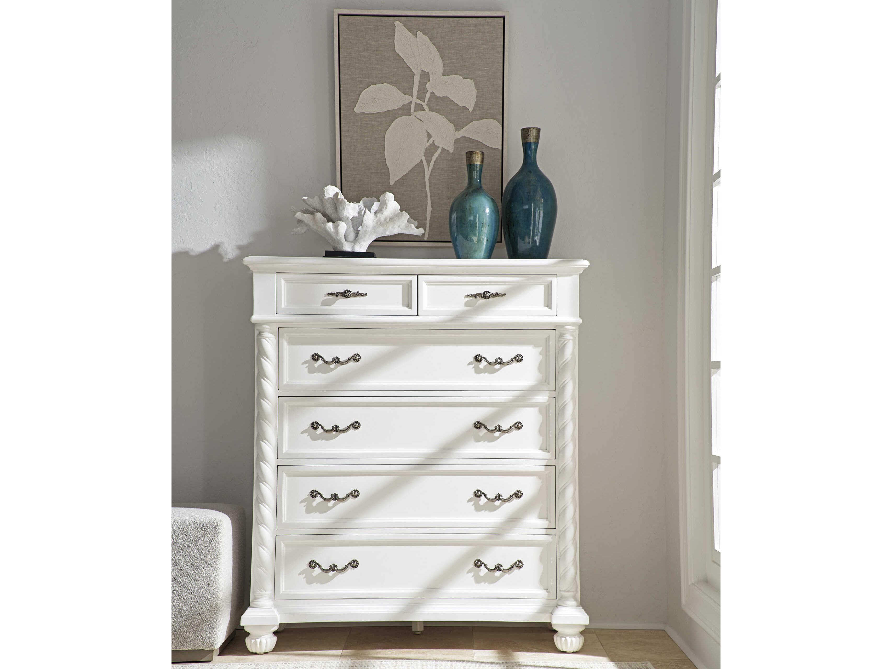 Barclay Butera Villa Blanca Mallet White Palma Accent Chest