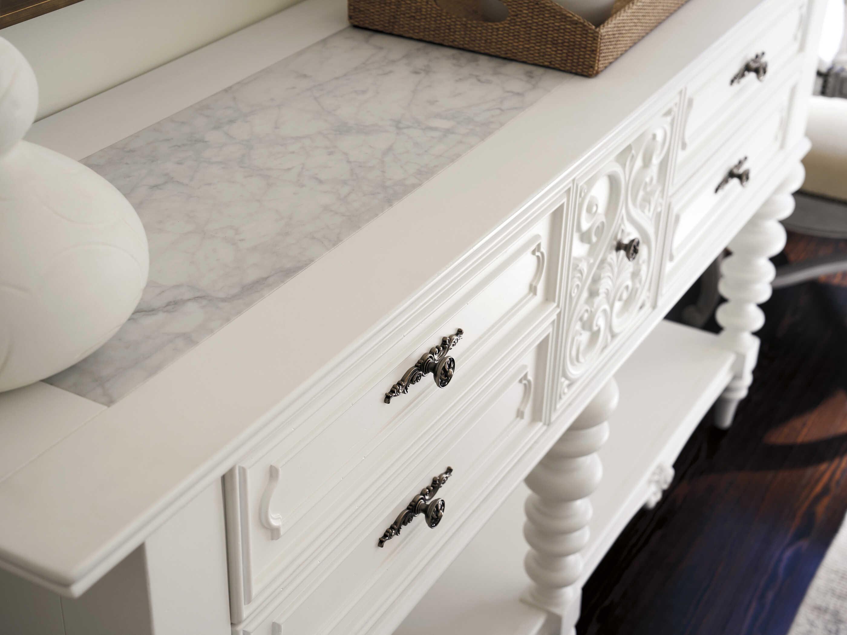 Barclay Butera Villa Blanca 76" Mallet White Realto Sideboard