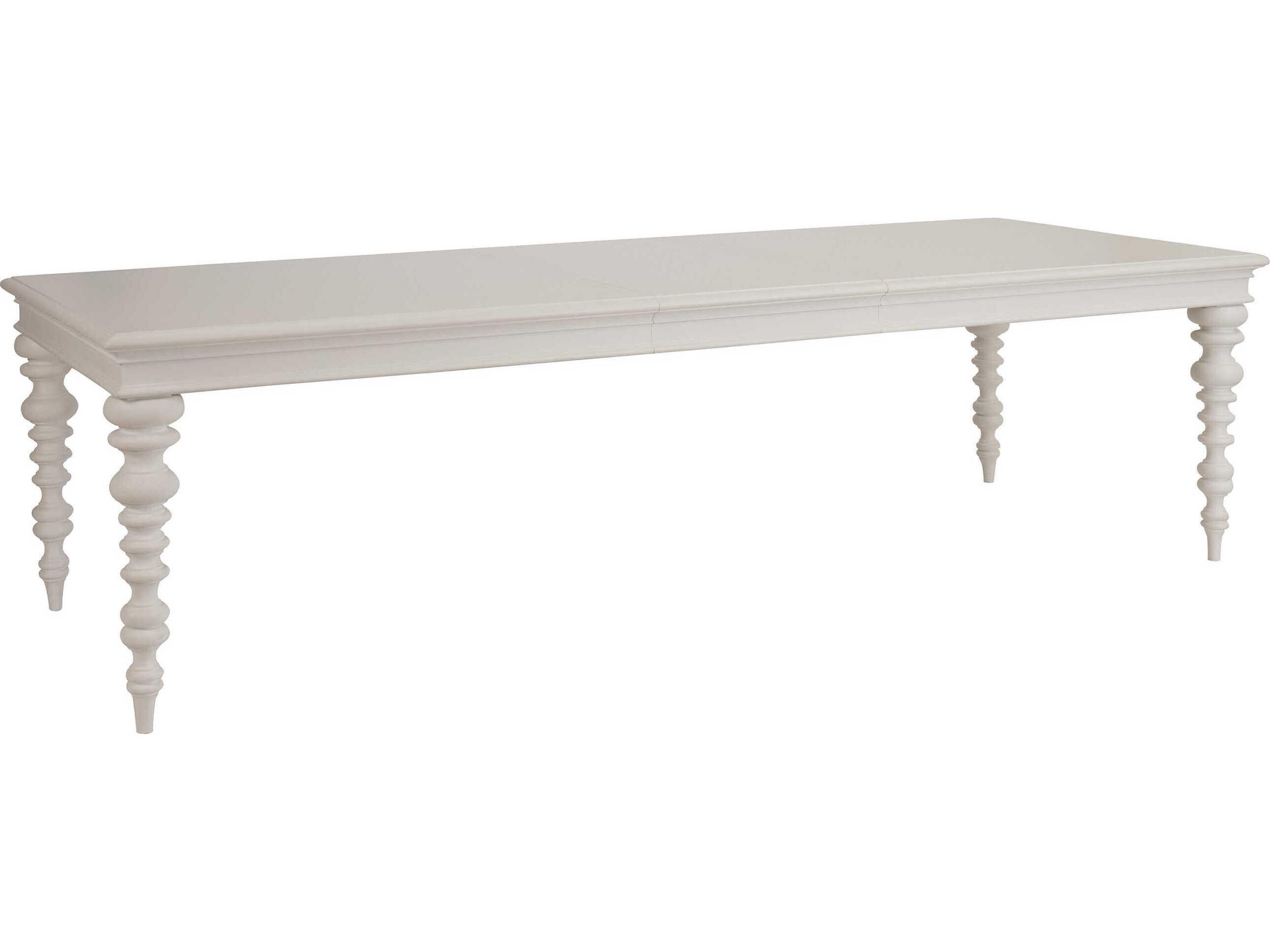 Barclay Butera Villa Blanca Rectangular Wood Mallet White Palazzo Dining Table