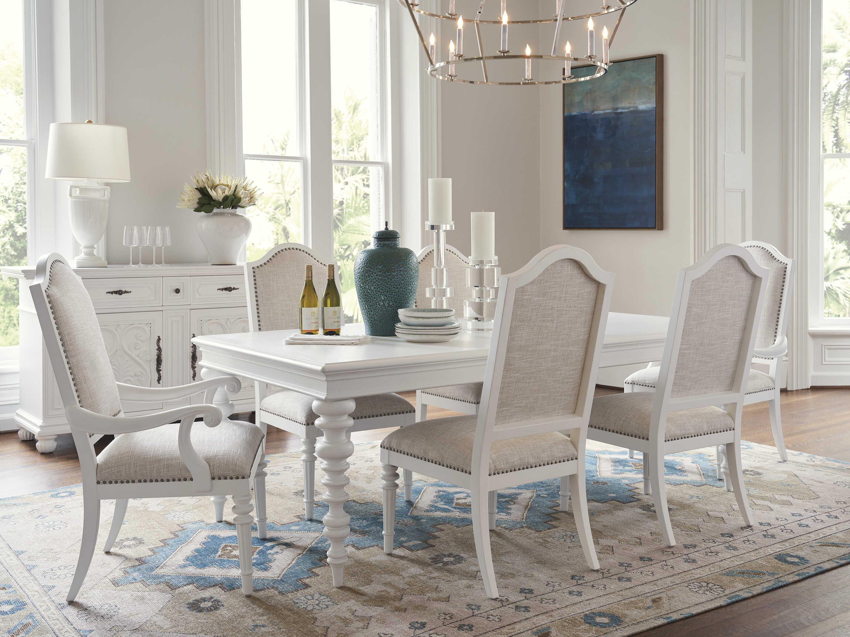 Barclay Butera Villa Blanca Beige Upholstered Corsica Side Dining Chair