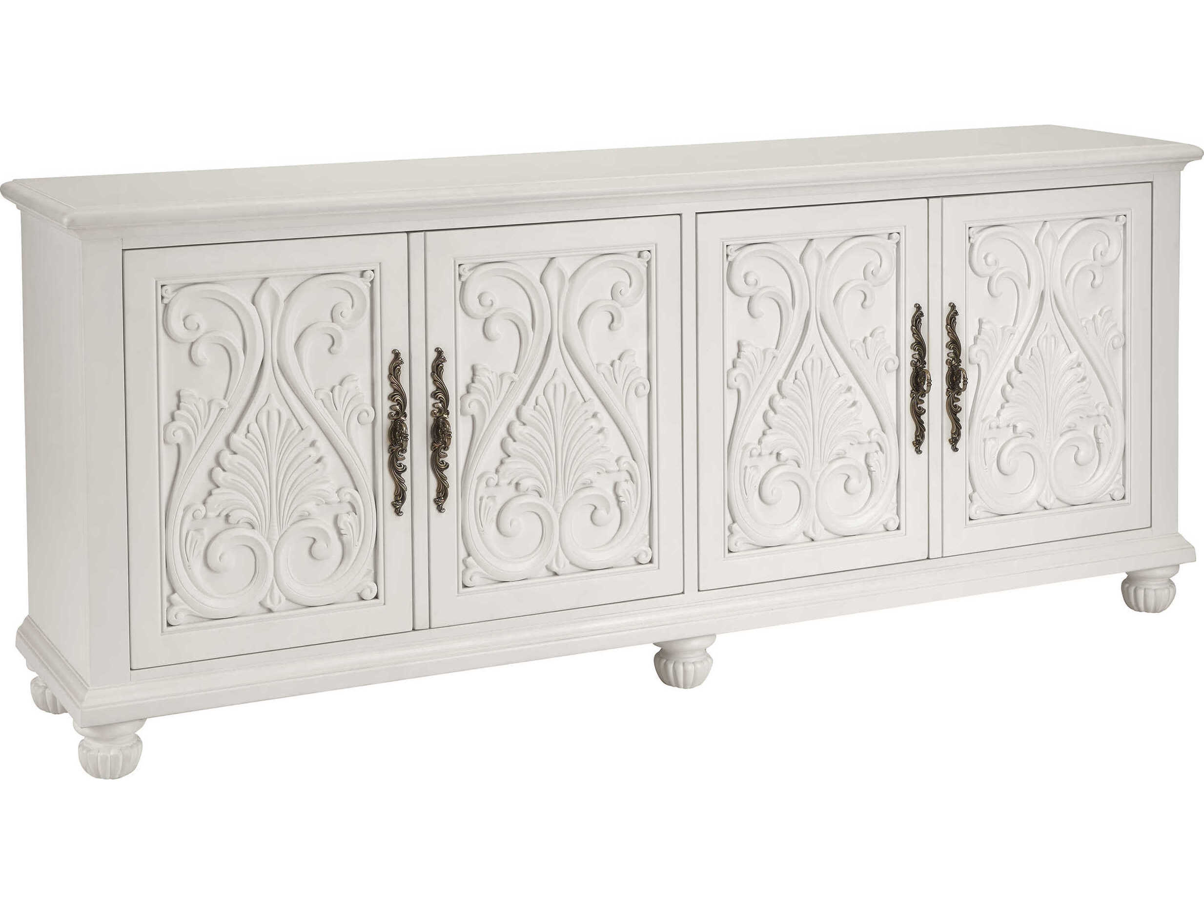 Barclay Butera Villa Blanca 86" Mallet White Catalonia Media Console