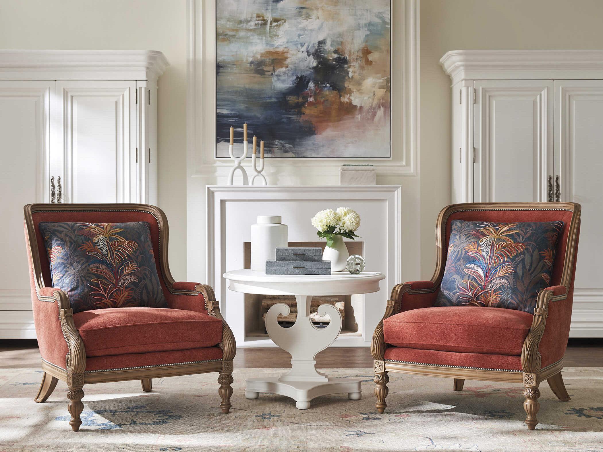 Barclay Butera Villa Blanca Round Wood Mallet White Athenia End Table