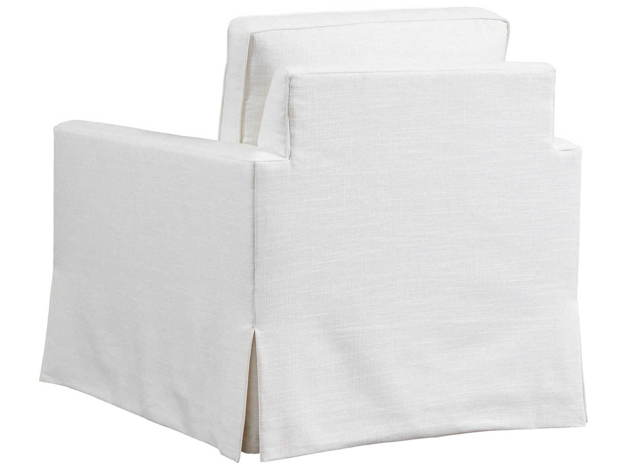 Barclay Butera Upholstery Beach Club Fabric Swivel White Accent Chair