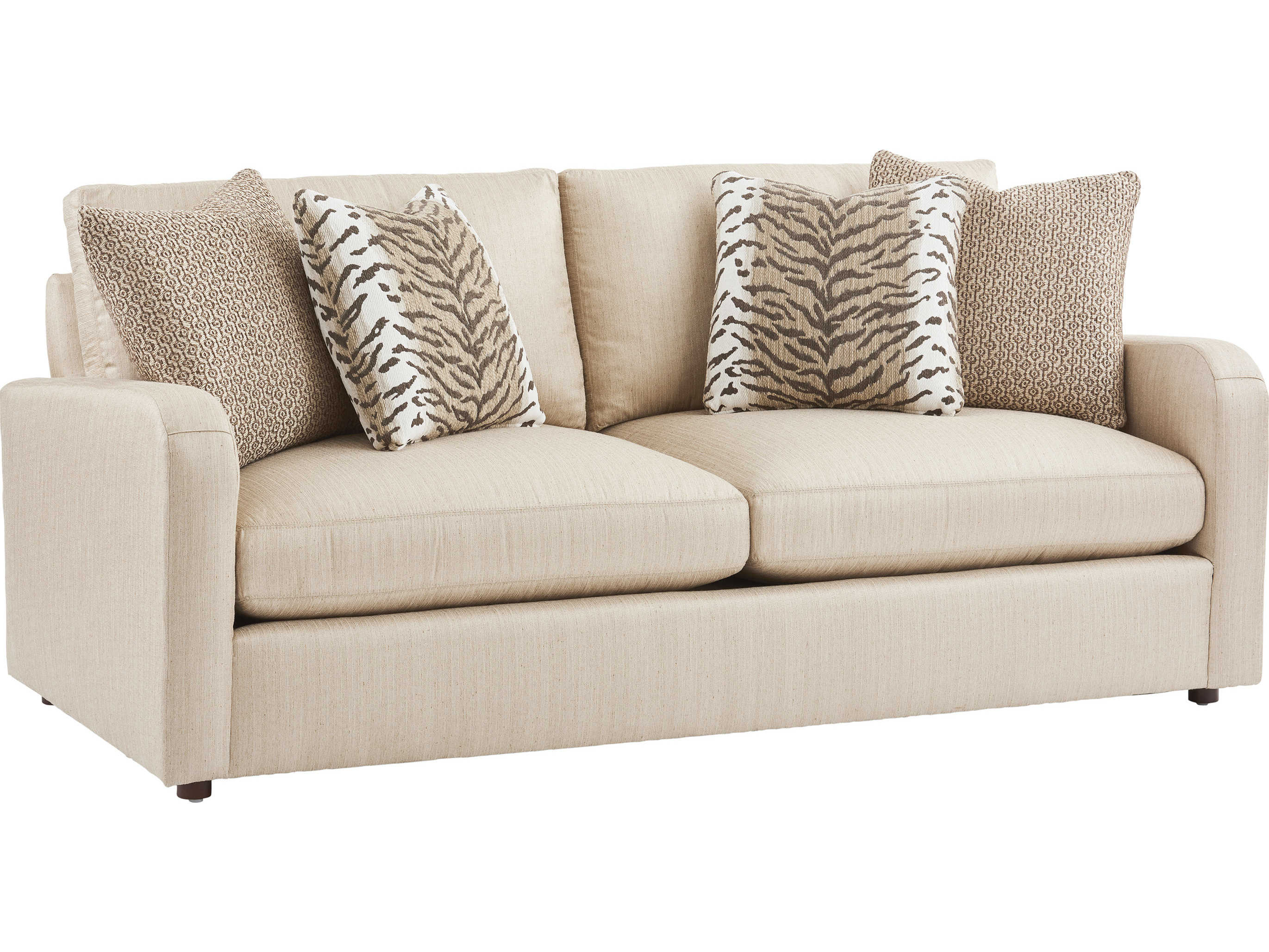 Barclay Butera Upholstery Grant Demi Charcoal Cream Upholstered Loveseat