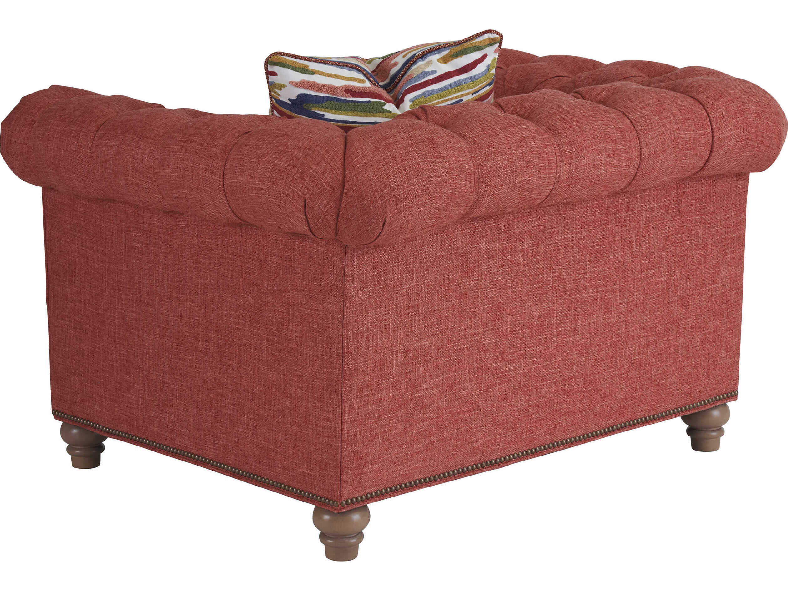 Barclay Butera Upholstery Carmen Red Fabric Accent Chair