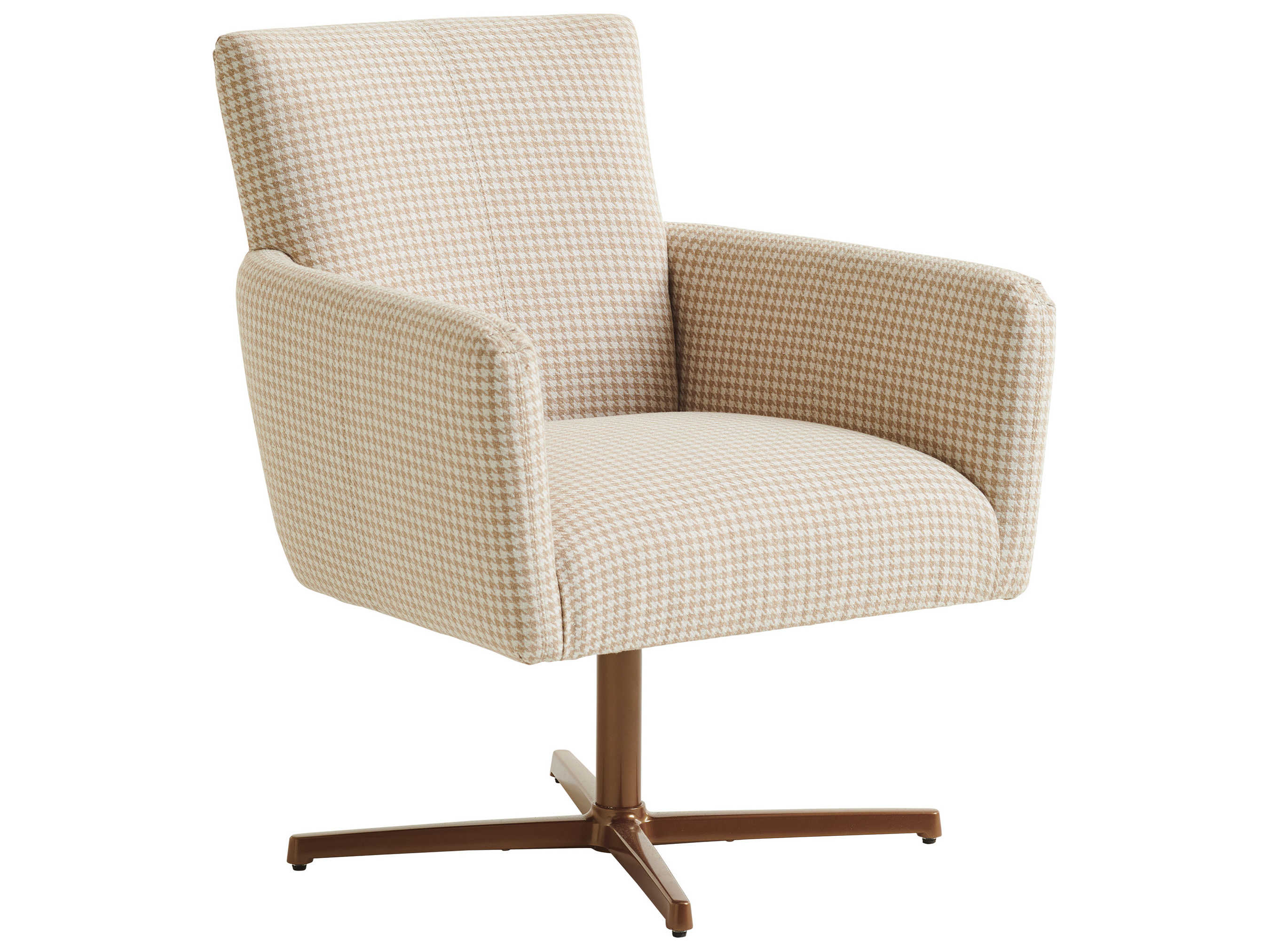 Barclay Butera Upholstery Brooks Swivel Beige Fabric Accent Chair
