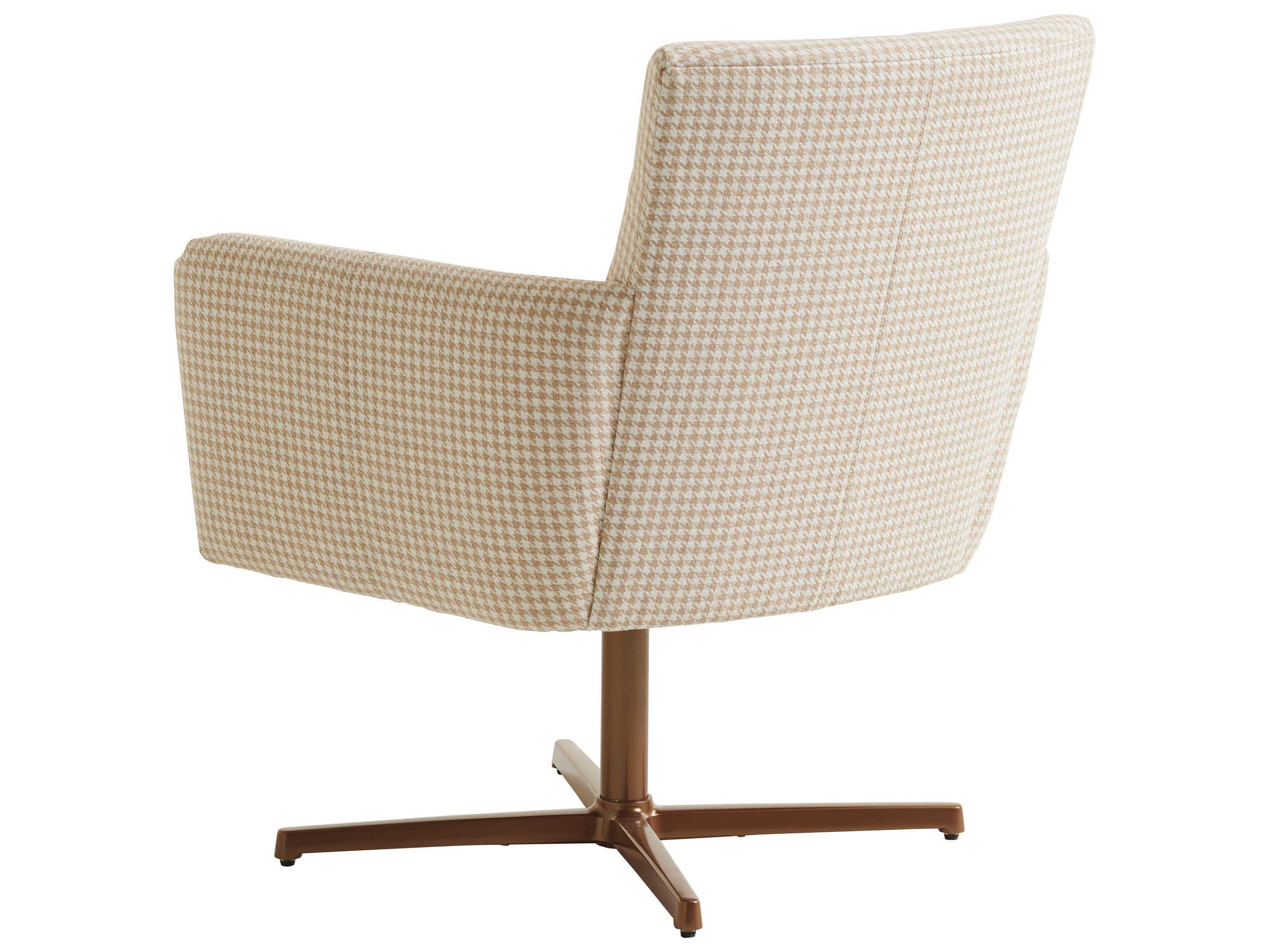 Barclay Butera Upholstery Brooks Swivel Beige Fabric Accent Chair