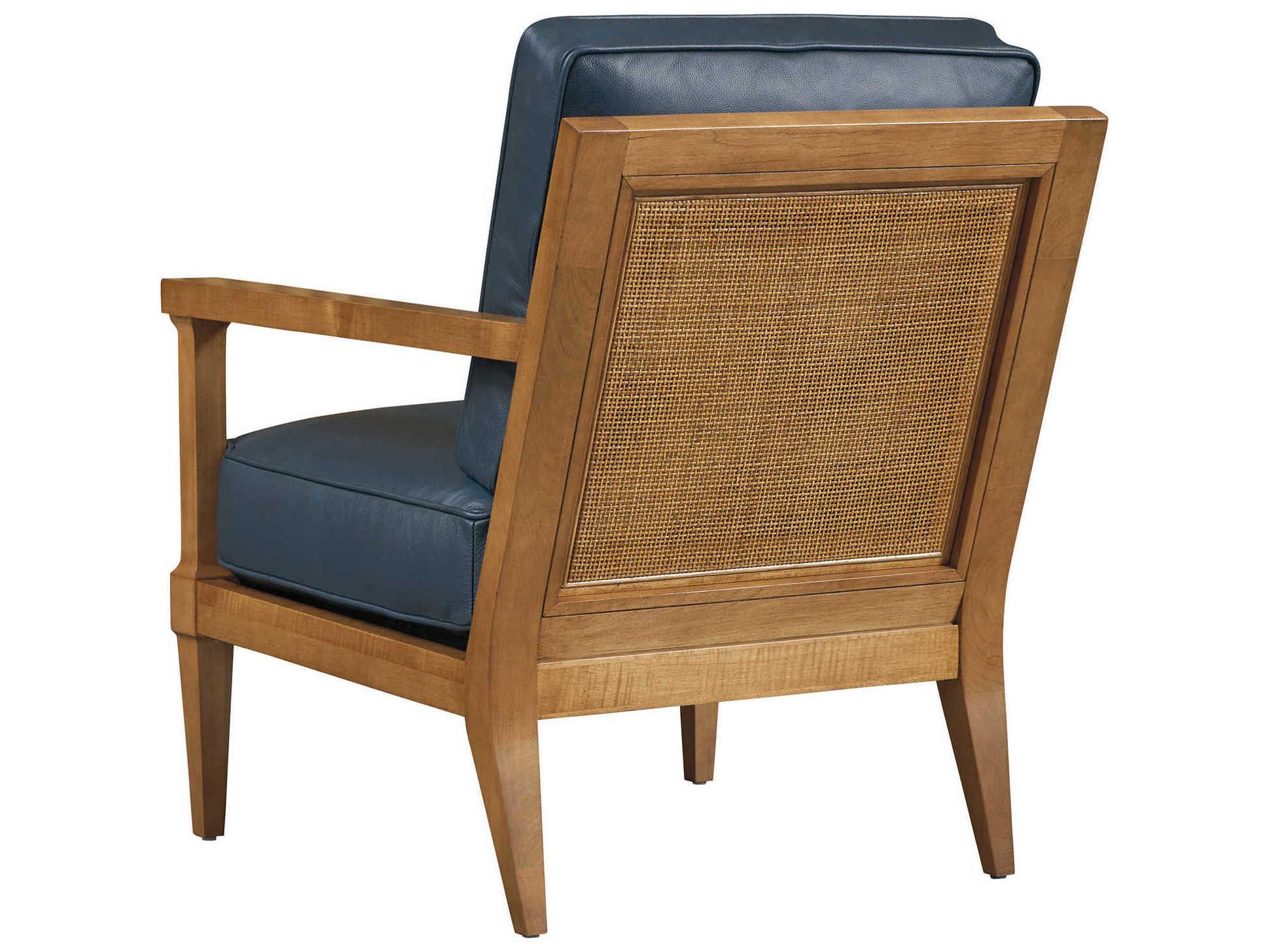 Barclay Butera Upholstery Splashes Blue Leather Accent Chair