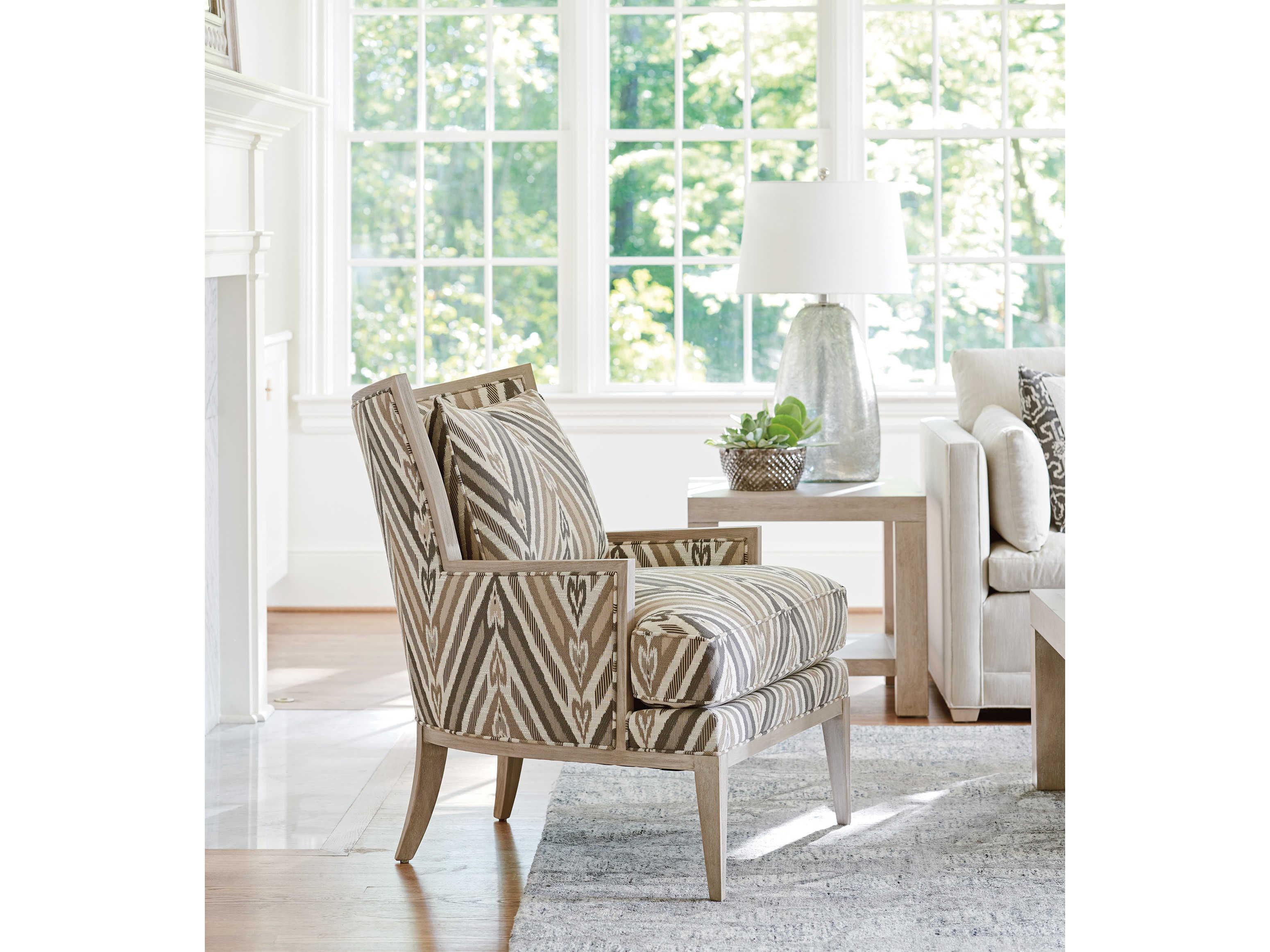 Barclay Butera Upholstery Atwood Brown Fabric Accent Chair