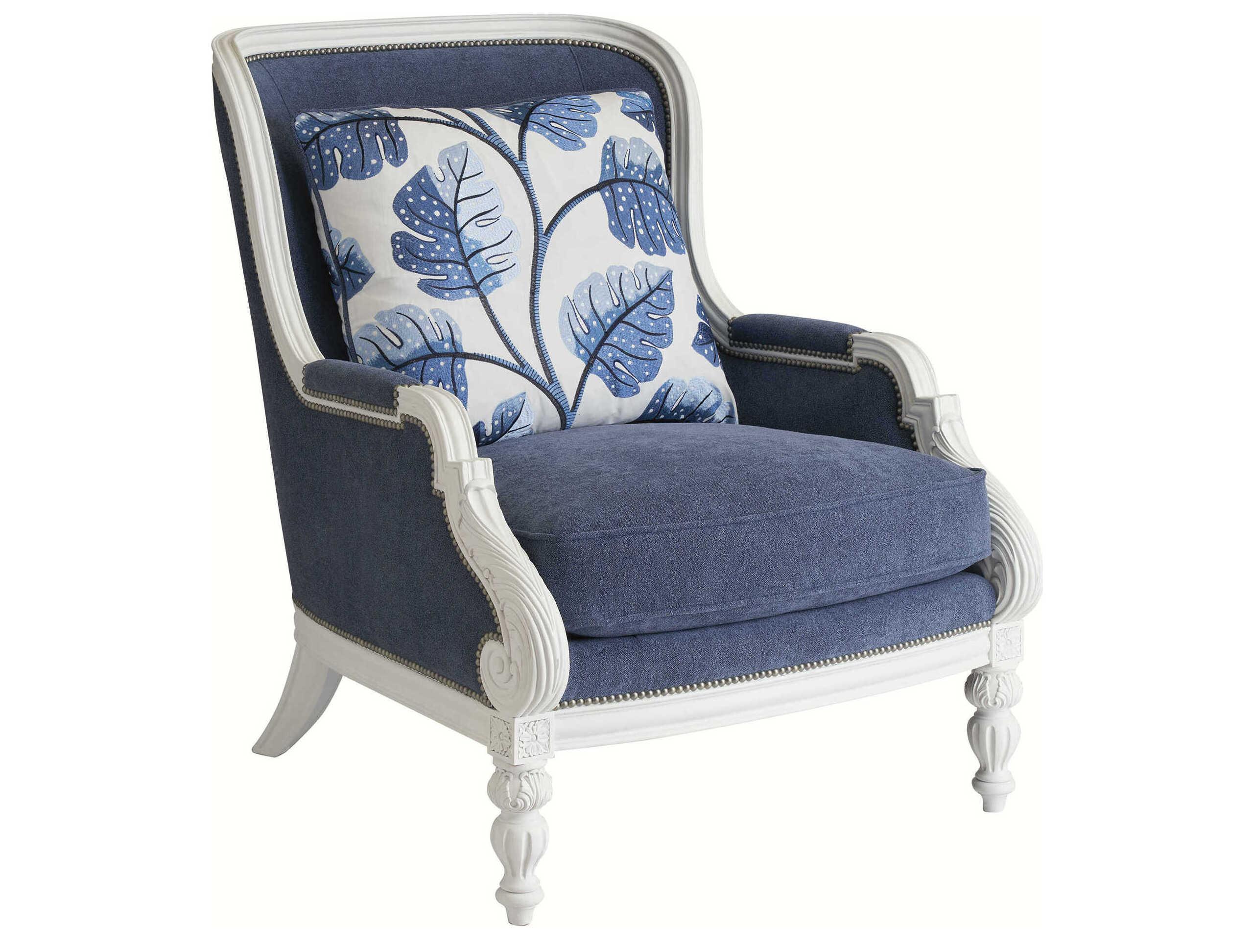 Barclay Butera Upholstery Kamari Blue Fabric Accent Chair