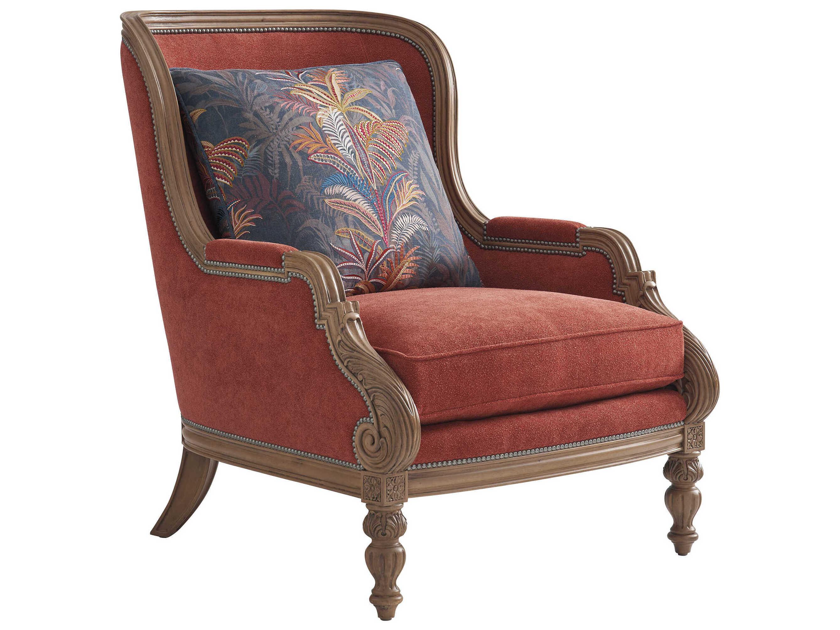 Barclay Butera Upholstery Kamari Red Fabric Accent Chair