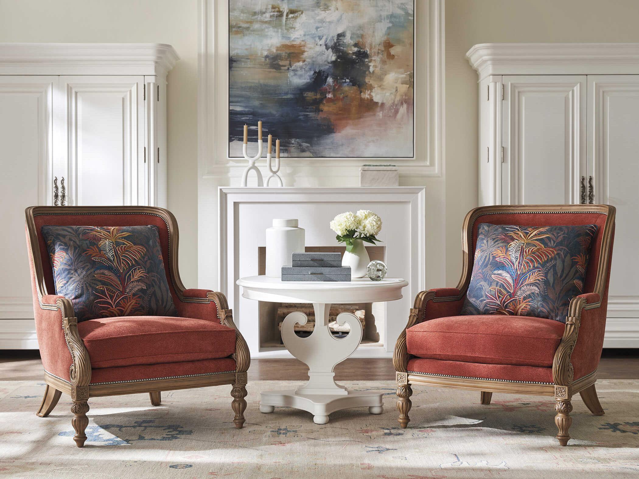 Barclay Butera Upholstery Kamari Red Fabric Accent Chair