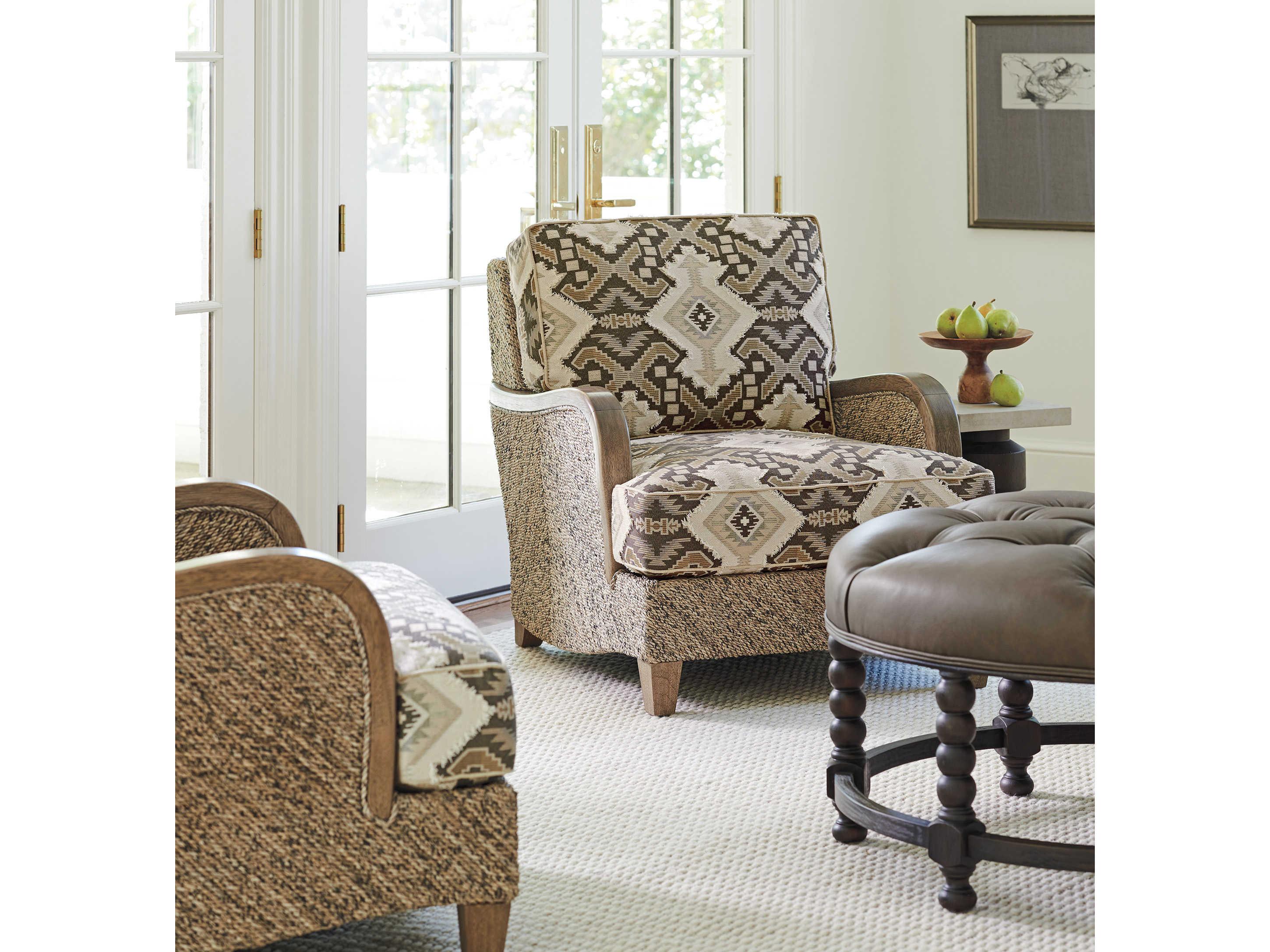 Barclay Butera Upholstery Thayer Brown Fabric Club Chair