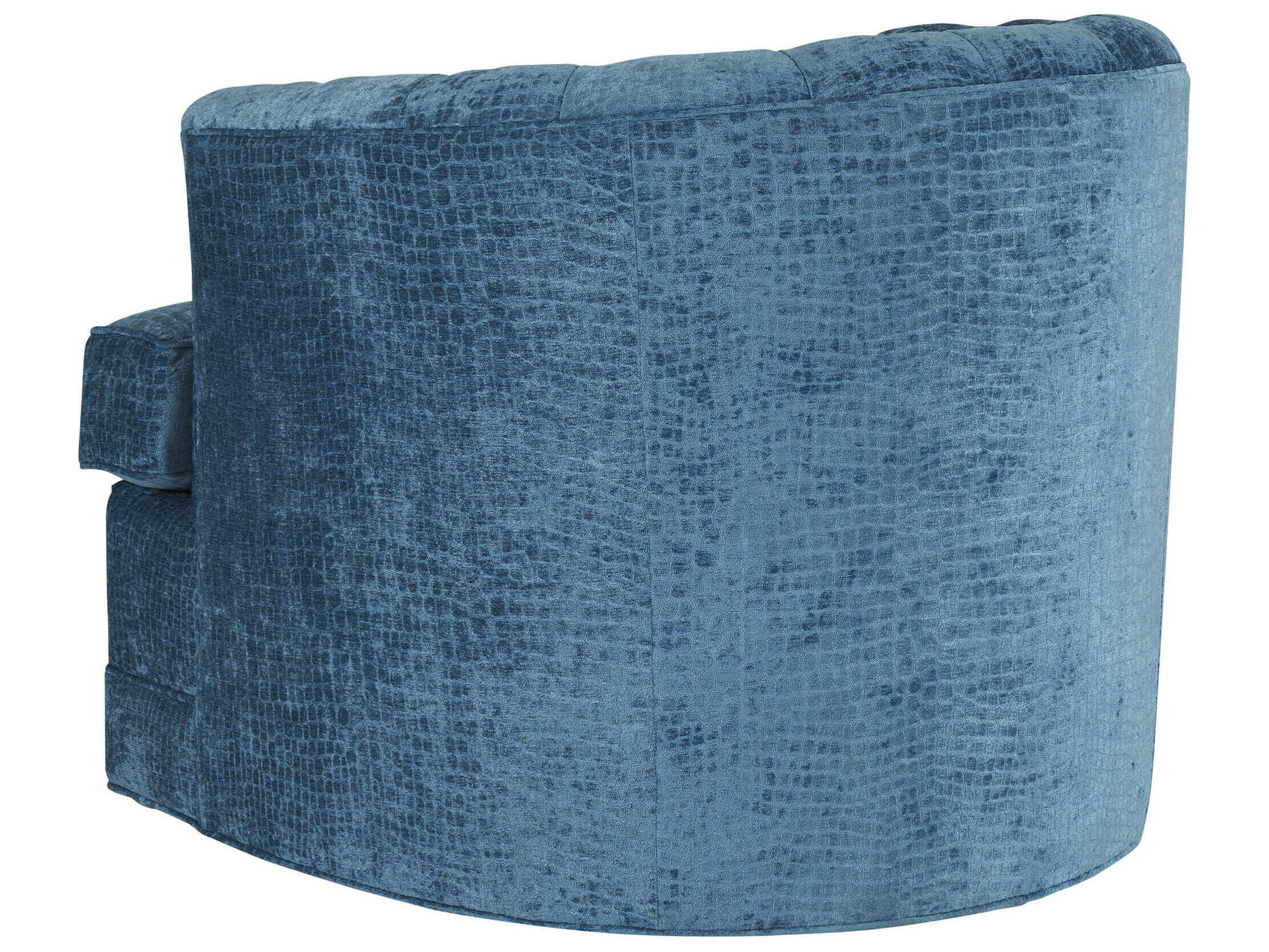 Barclay Butera Upholstery Cliffhaven Swivel Blue Fabric Accent Chair