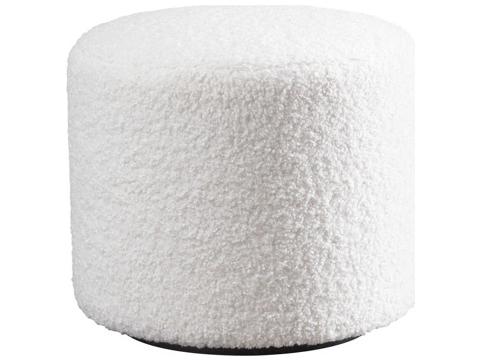 Barclay Butera Upholstery Three Arch Swivel White Upholstered Ottoman