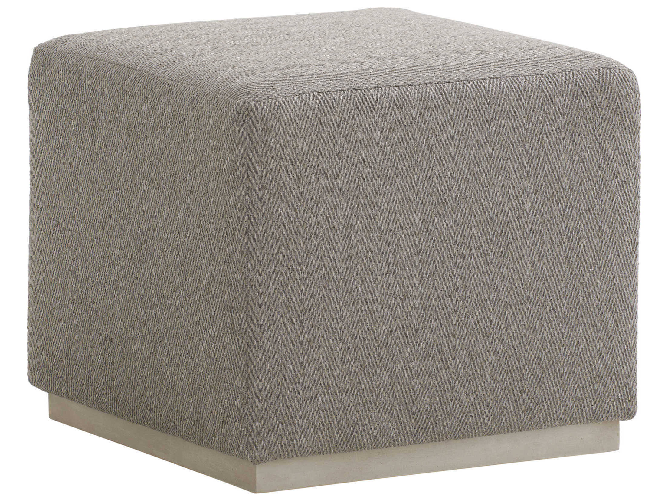 Barclay Butera Upholstery Colby Gray Upholstered Ottoman