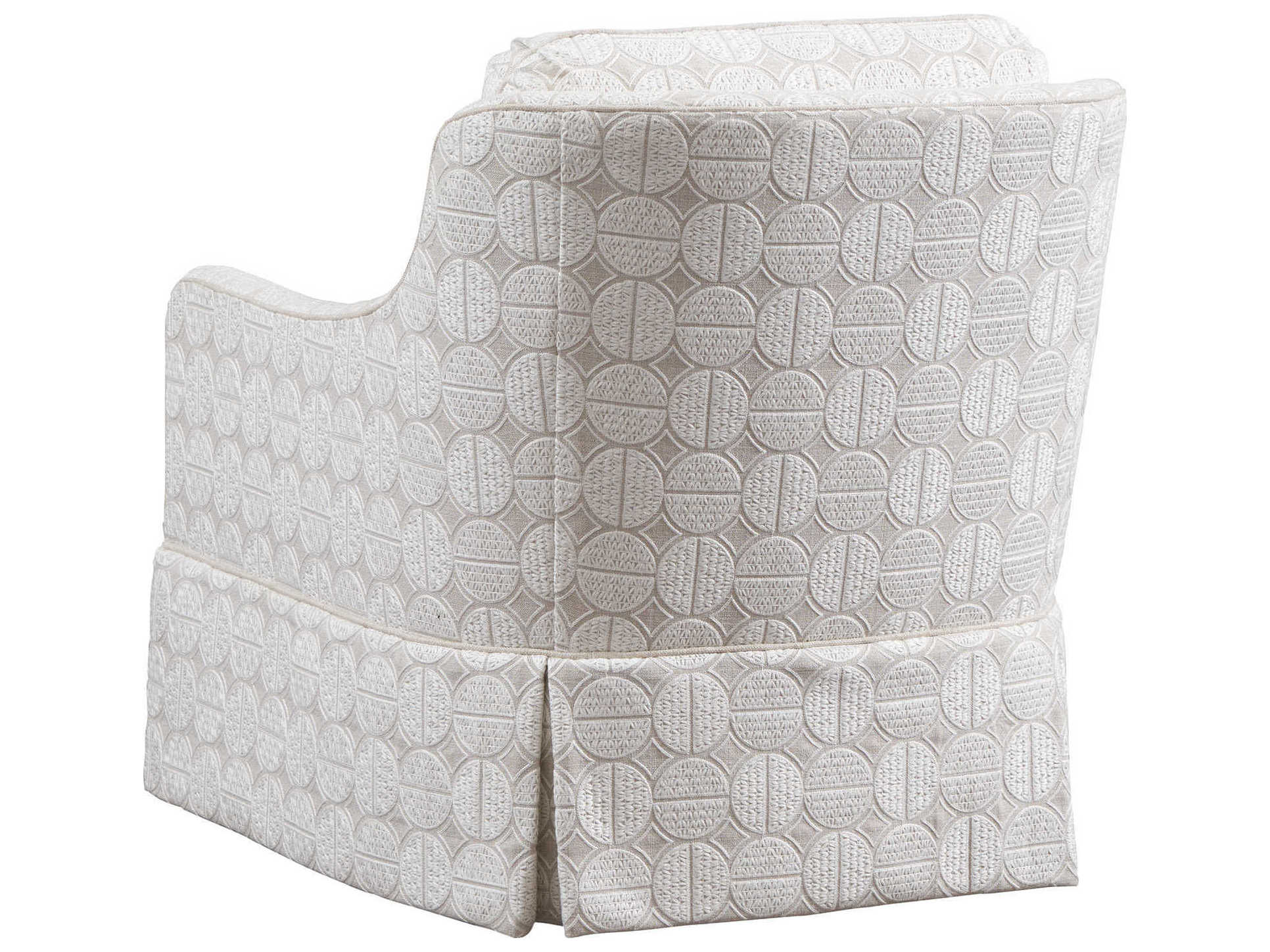 Barclay Butera Upholstery Salt Creek Swivel Beige Fabric Accent Chair