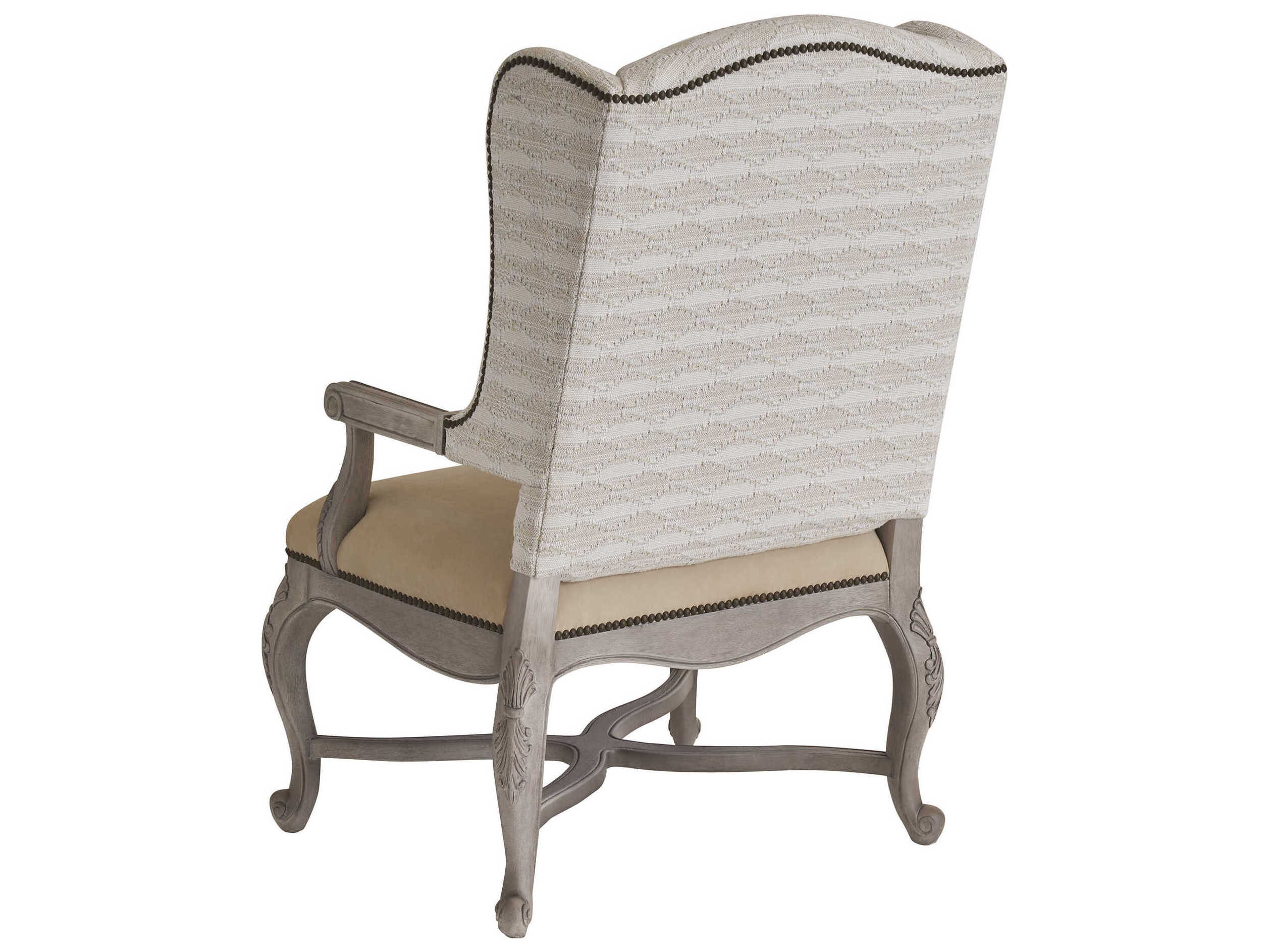 Barclay Butera Upholstery Patras Beige Leather Accent Chair