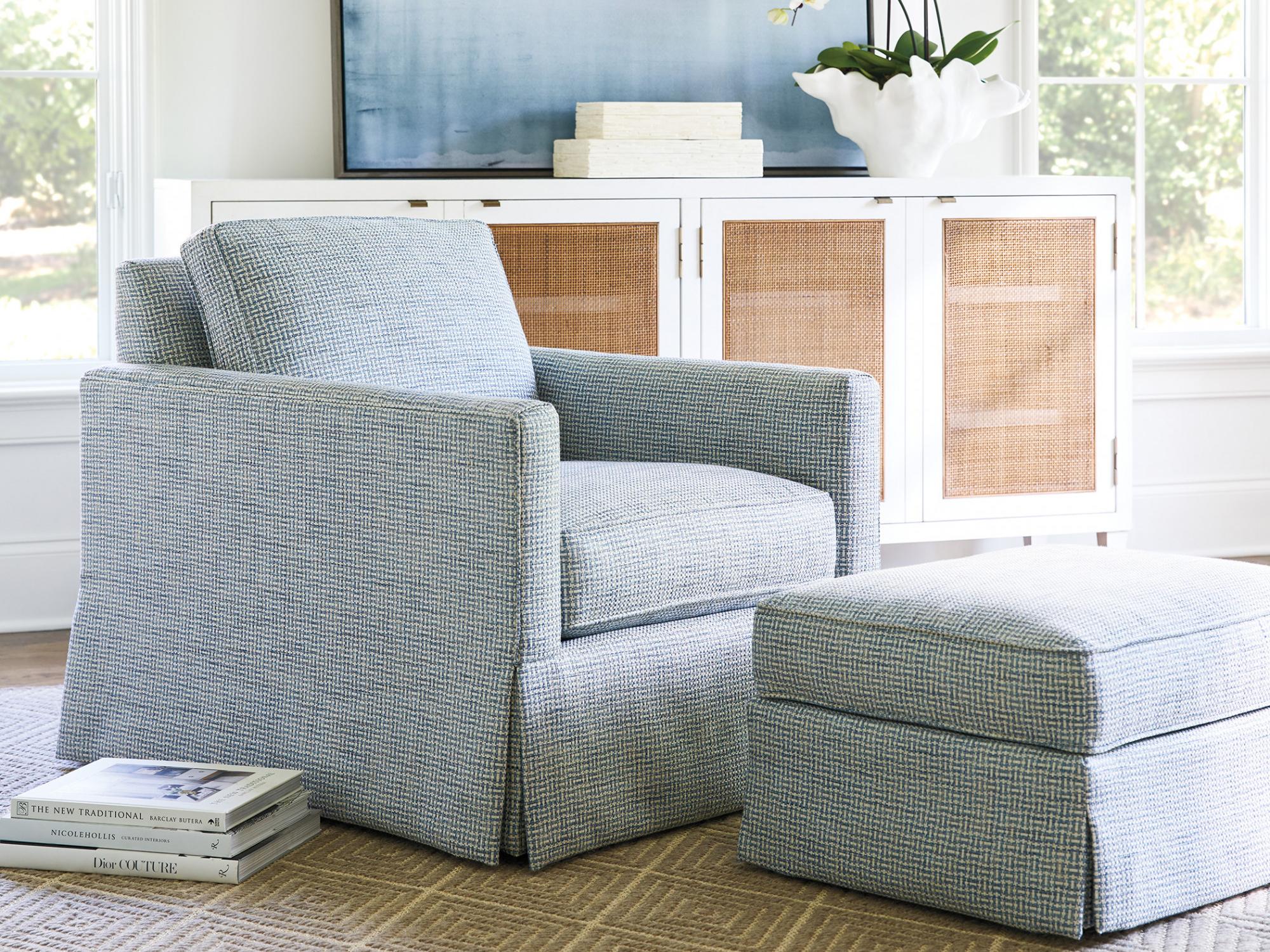 Barclay Butera Upholstery Beach Club Upholstered Ottoman