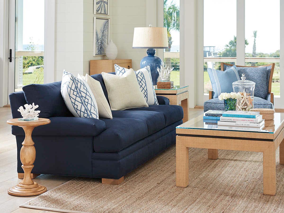 Barclay Butera Upholstery Maxwell Blue Upholstered Sofa