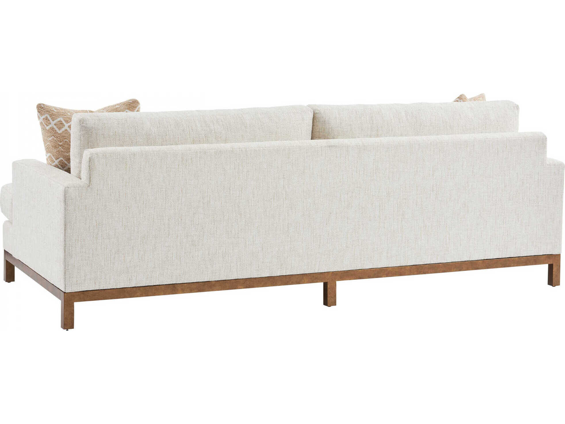 Barclay Butera Upholstery Horizon Calais Brass Metal Upholstered Sofa