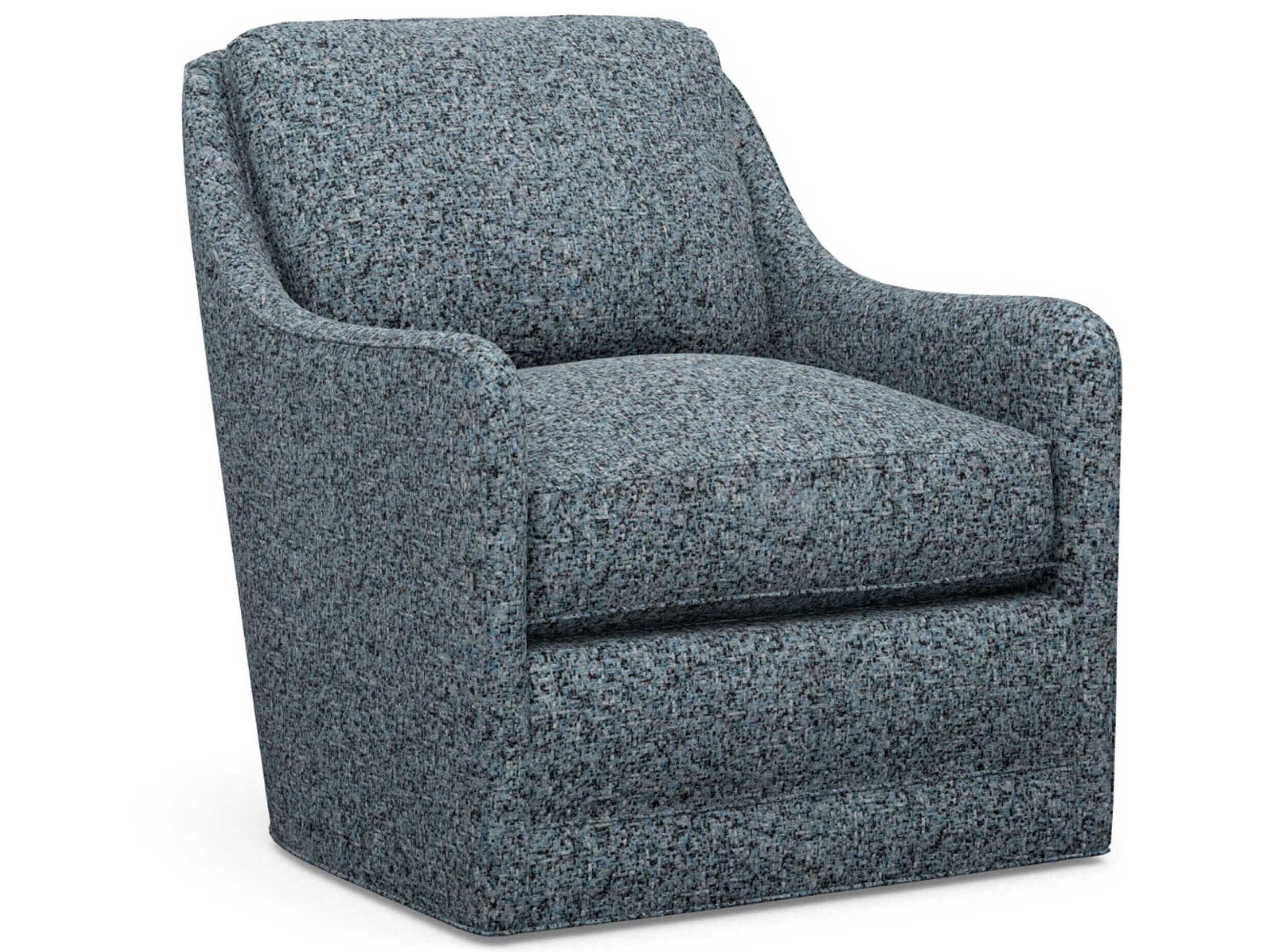 Barclay Butera Upholstery Swivel Blue Accent Chair