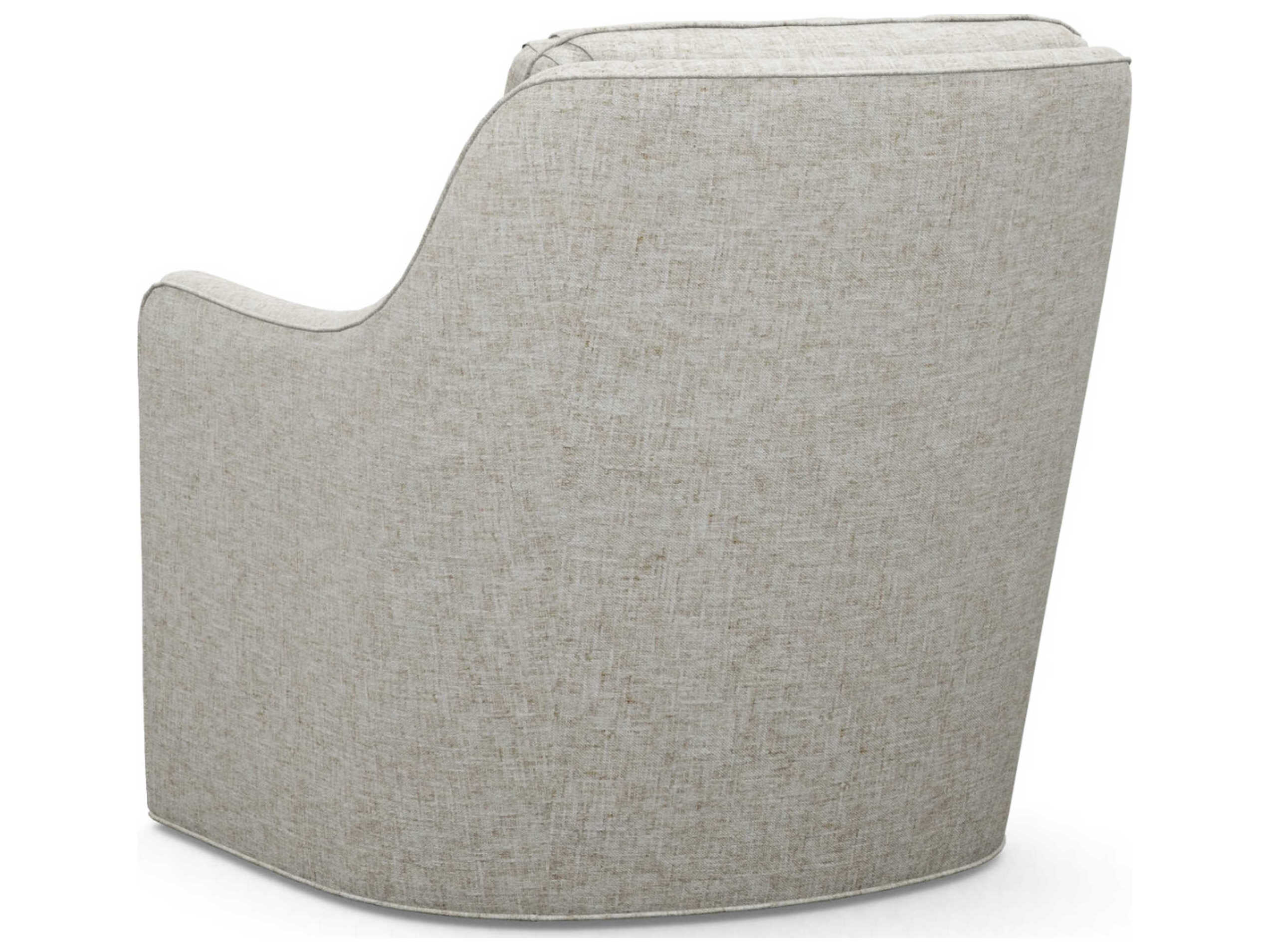 Barclay Butera Upholstery Swivel Gray Accent Chair