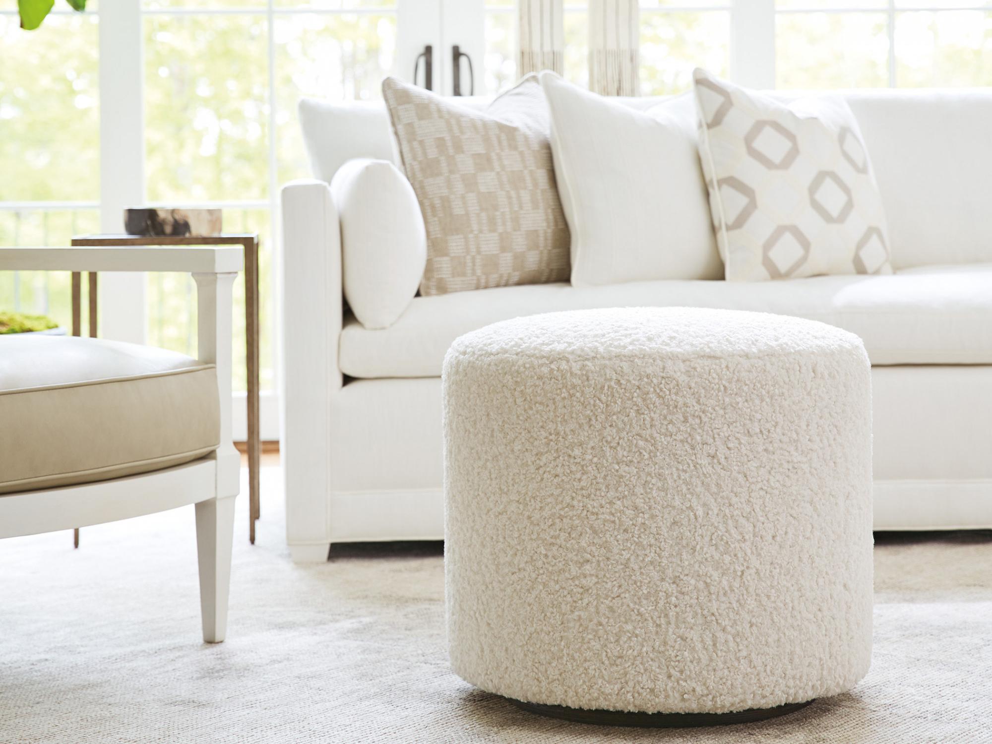 Barclay Butera Upholstery Tree Arch Upholstered Ottoman