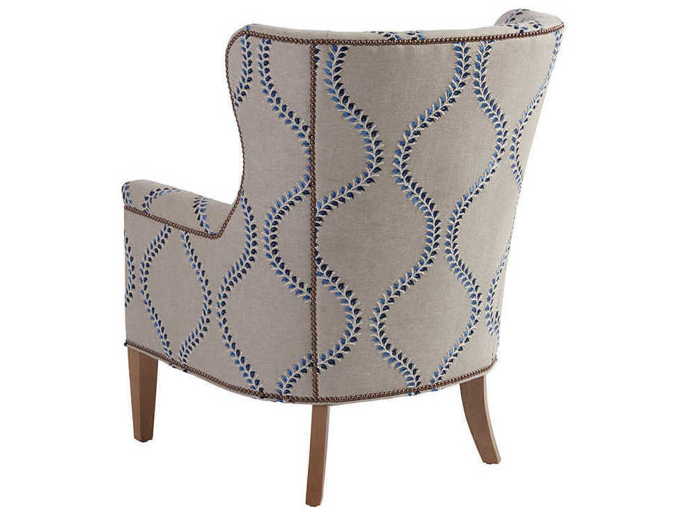 Barclay Butera Upholstery Avery Wing Beige Fabric Accent Chair