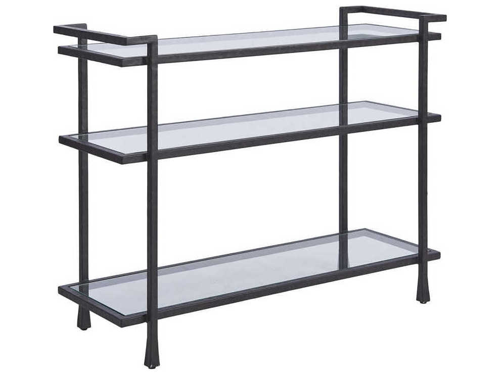 Barclay Butera Newport Huntington Rectangular Glass Sandstone Console Table