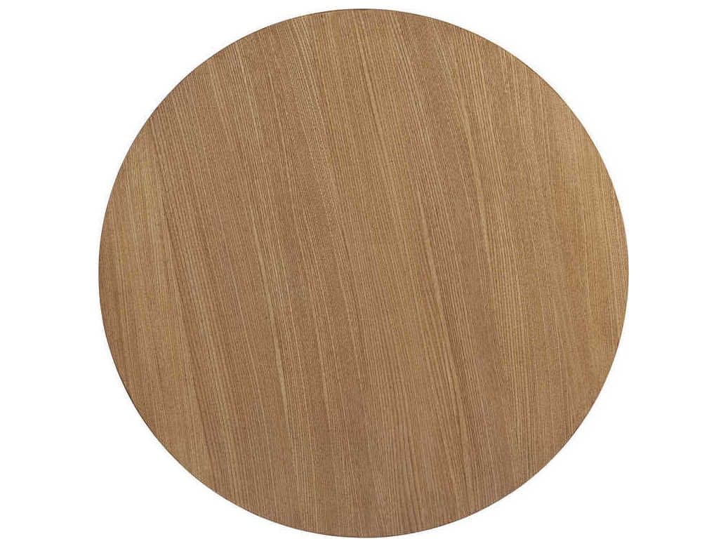 Barclay Butera Newport Corona Del Mar Round Wood Sandstone End Table