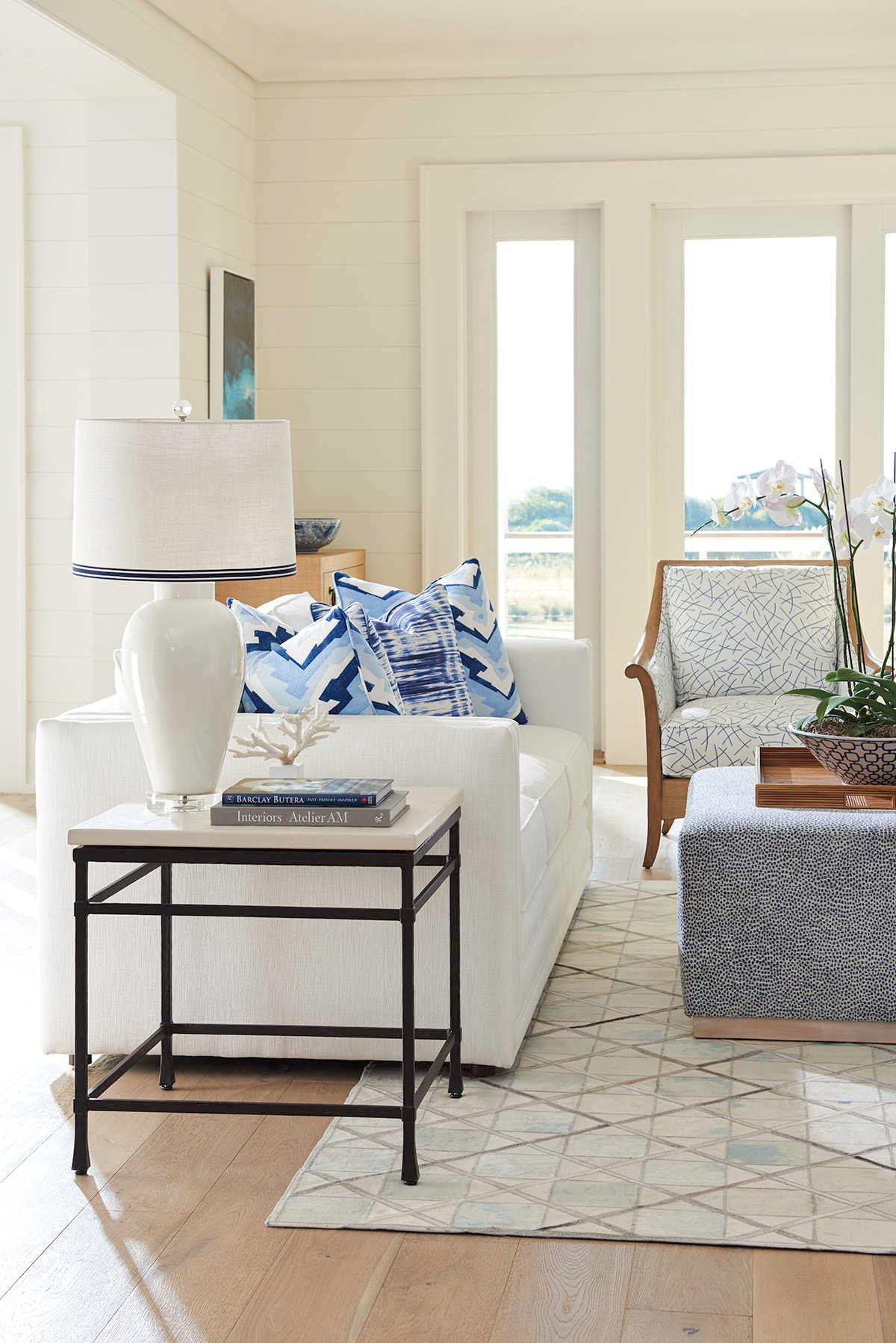 Barclay Butera Newport Breakwater Square Sandstone End Table