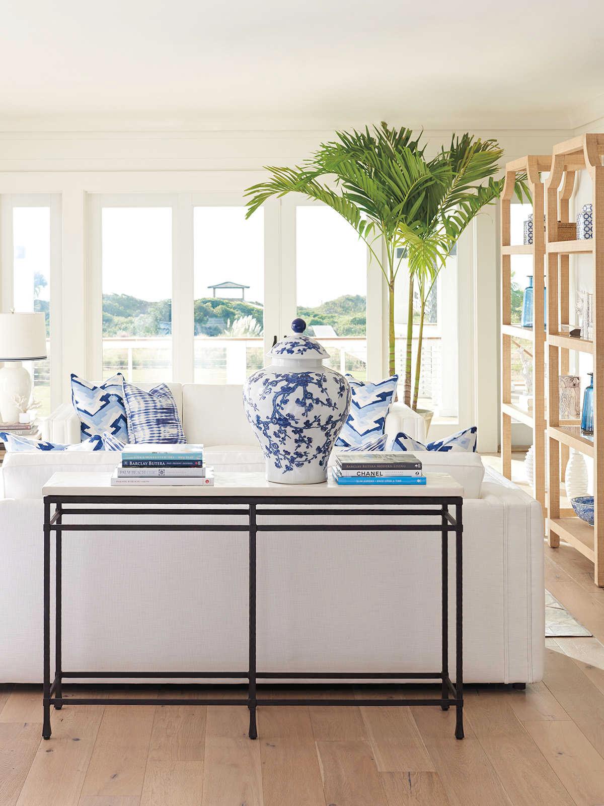 Barclay Butera Newport Breakwater Rectangular Sandstone Console Table