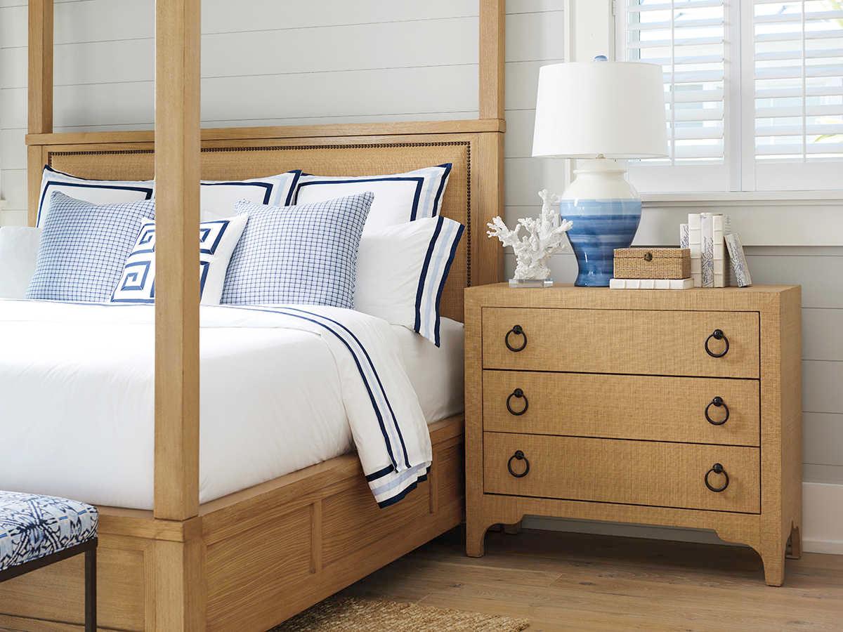 Barclay Butera Newport Balboa 3-Drawers Brown Chest Nightstand