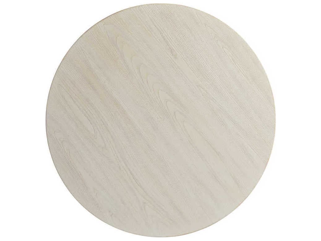 Barclay Butera Newport Corona Del Mar Round Wood Sailcloth End Table