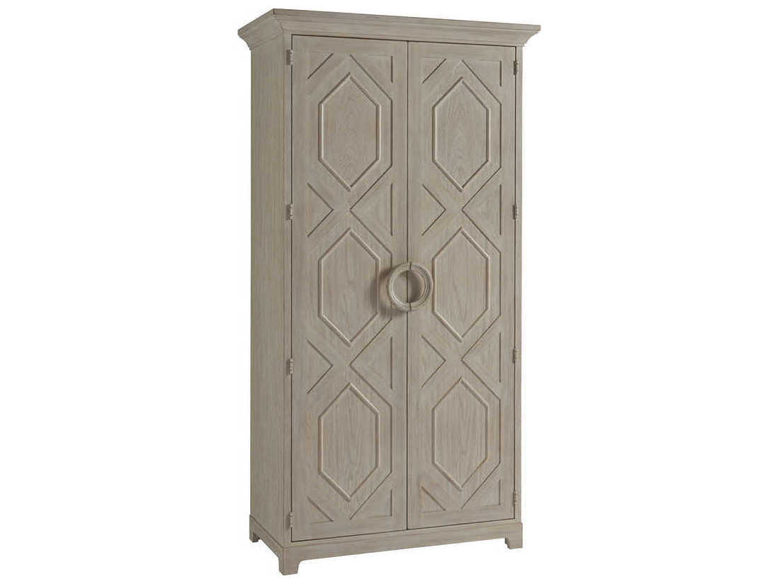 Barclay Butera Newport Pacific Coast Sailcloth Display Cabinet