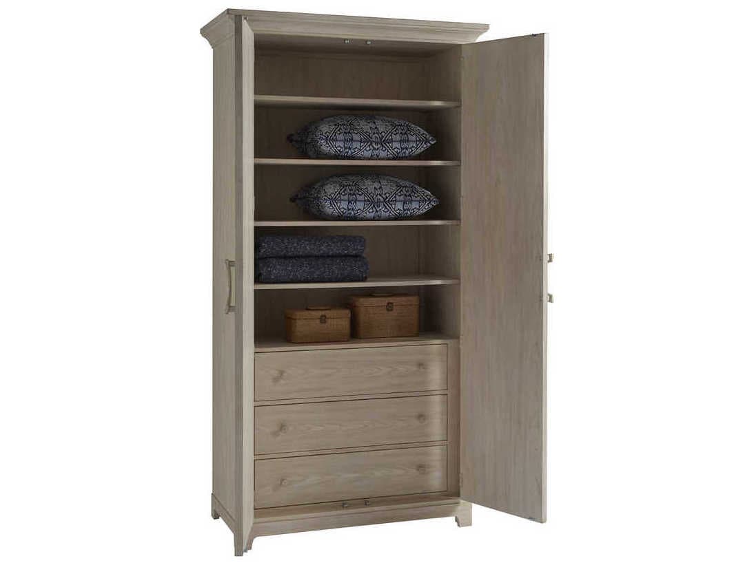 Barclay Butera Newport Pacific Coast Sailcloth Display Cabinet