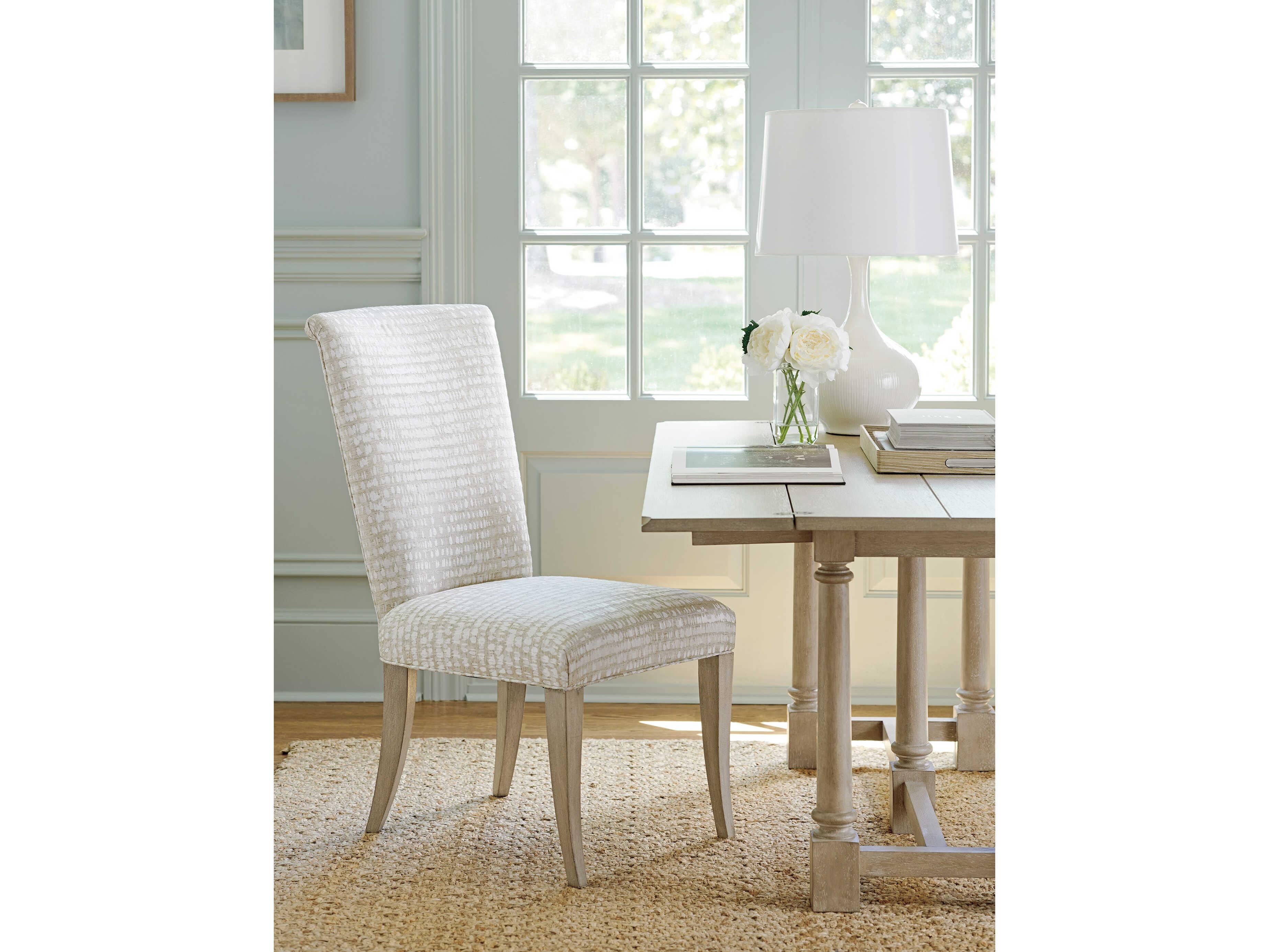Barclay Butera Malibu Serra Beige Upholstered Armless Dining Chair