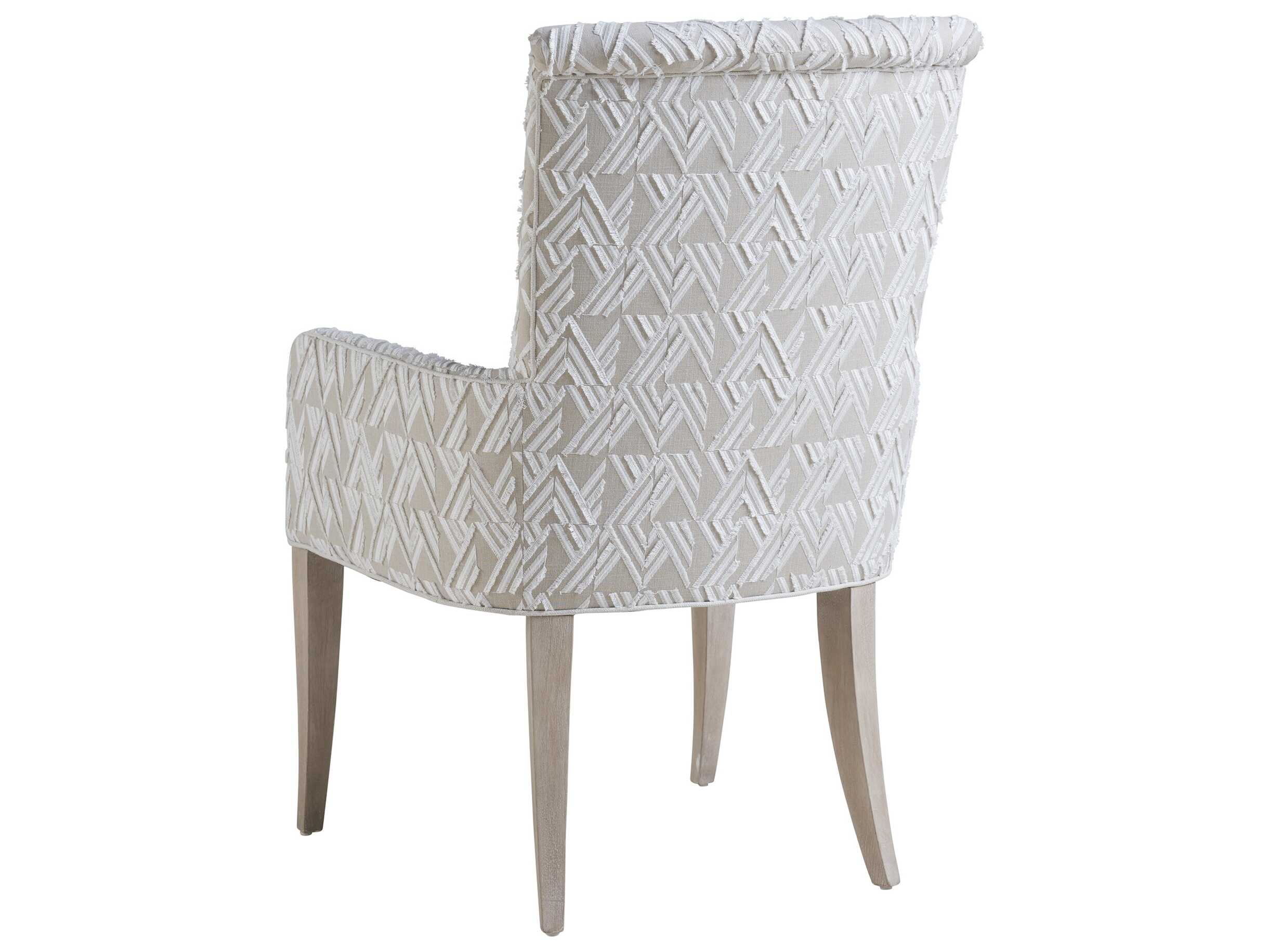 Barclay Butera Malibu Serra Beige Upholstered Arm Dining Chair