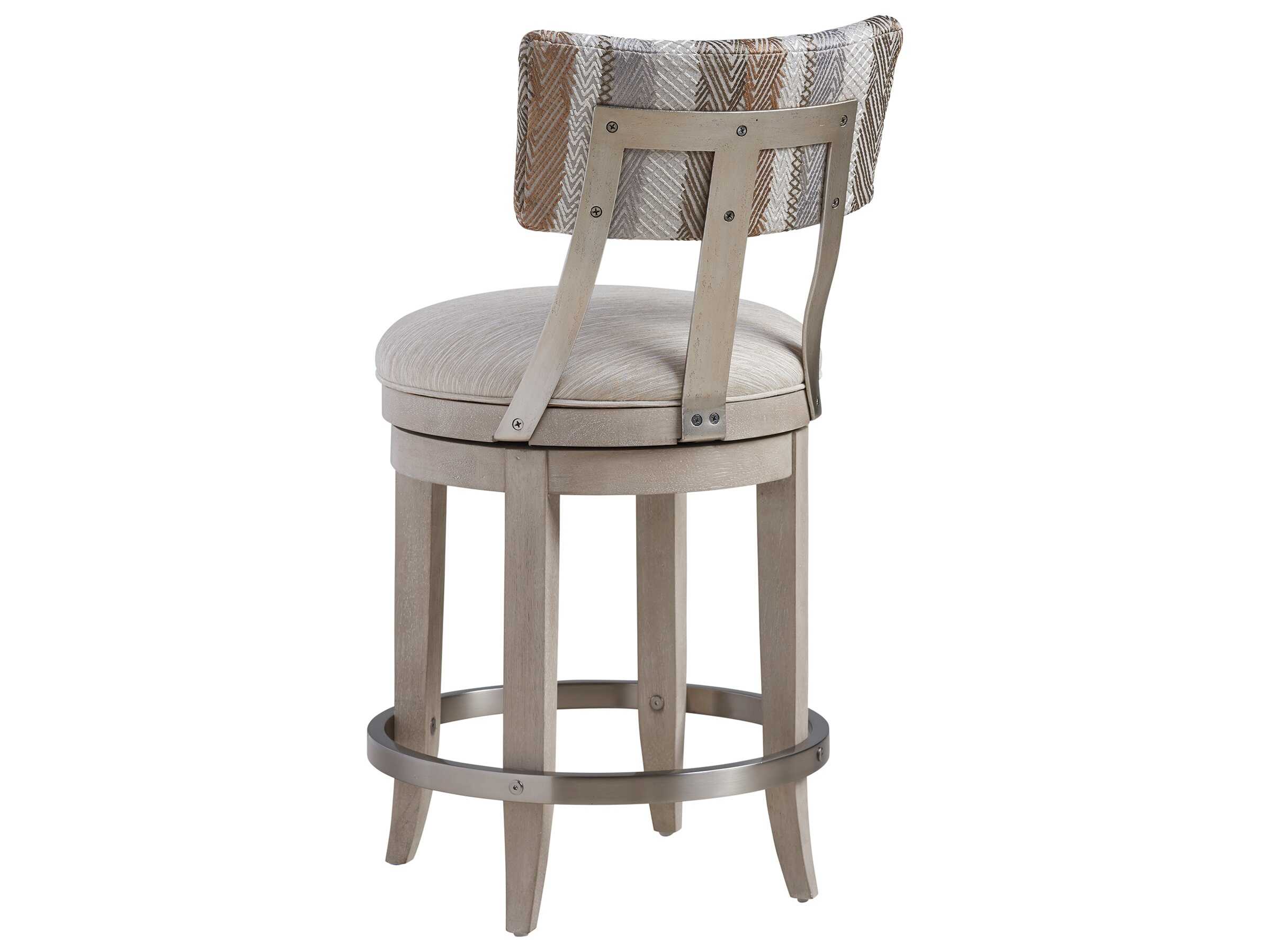 Barclay Butera Malibu Cliffside Dune Upholstered Swivel Counter Stool